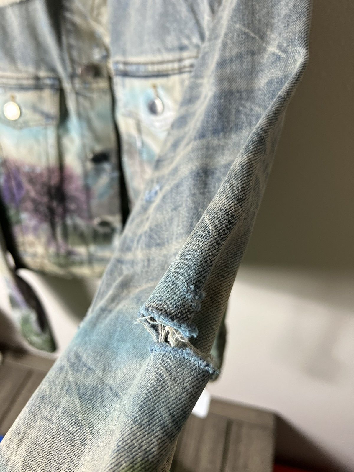 Amiri Amiri 19FW Shearling Collar Wolves Denim Trucker Jacket Size M / US 6-8 / IT 42-44 - 8 Thumbnail