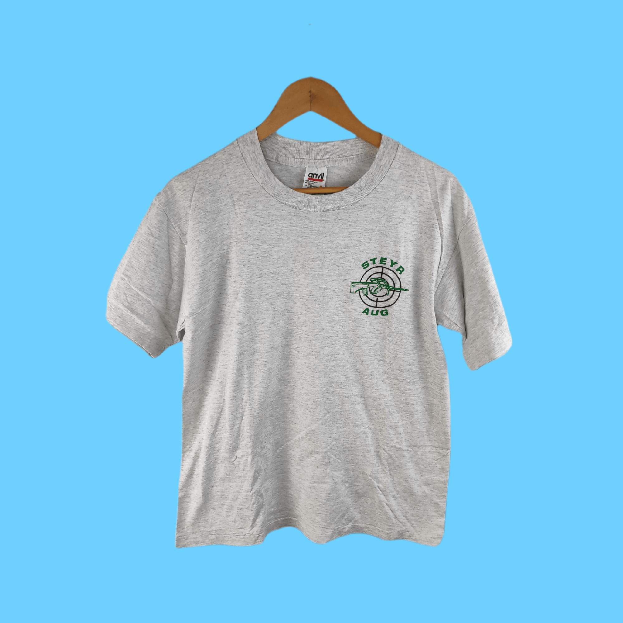 Vintage Vtg 90s Steyr Aug Rifle Tshirt Size US M / EU 48-50 / 2 - 2 Thumbnail