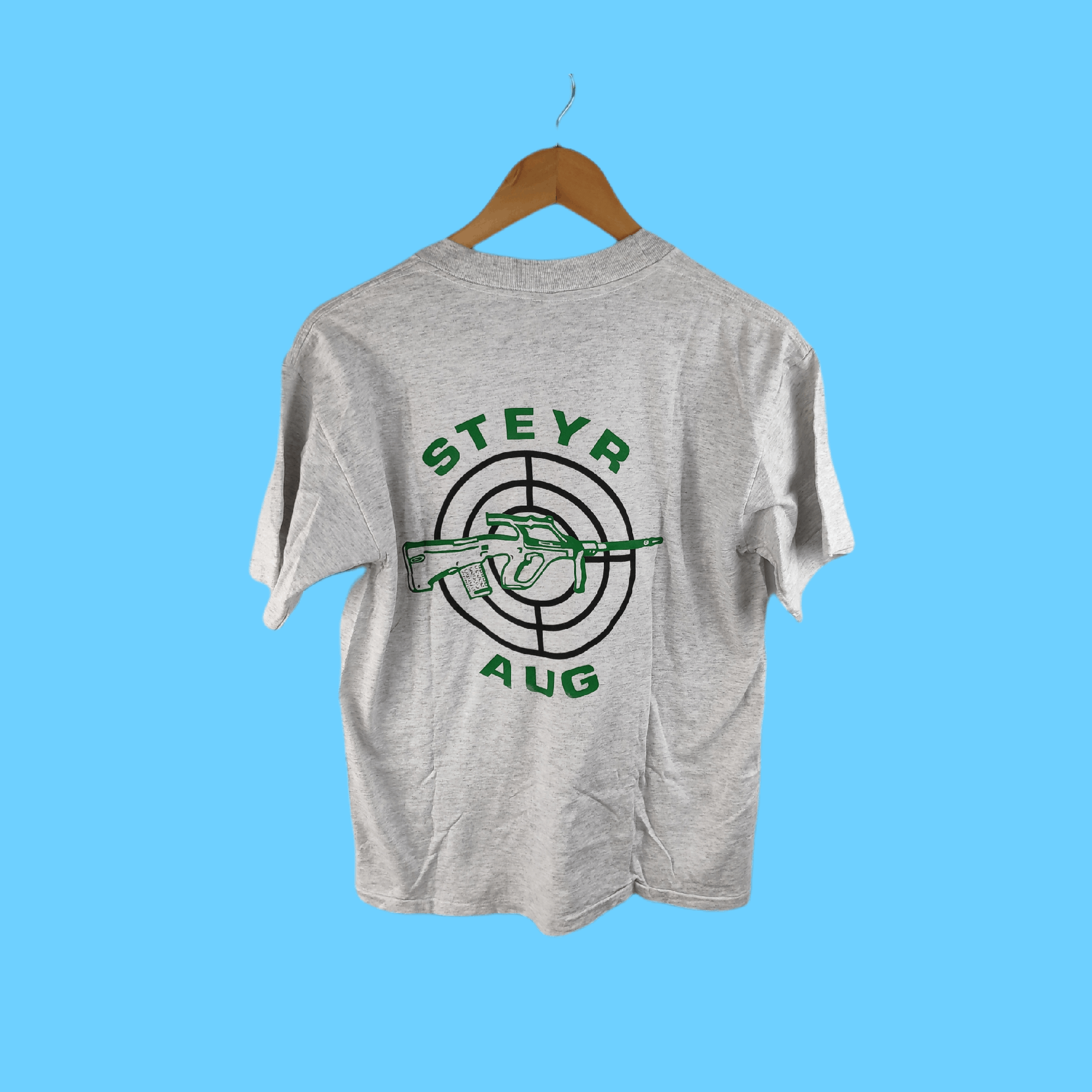 Vintage Vtg 90s Steyr Aug Rifle Tshirt Size US M / EU 48-50 / 2 - 1 Thumbnail