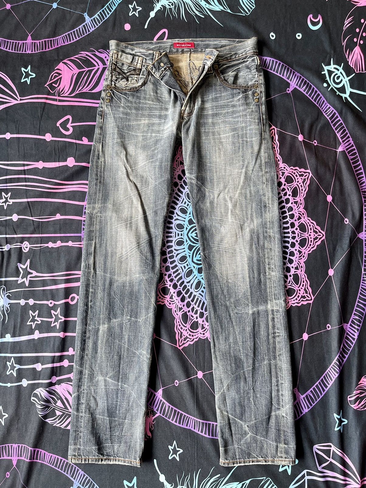 Japanese Brand × Vintage VINTAGE DISTRESSED WING JEANS ANTI LABEL JEANS SIZE 32X34 Size US 32 / EU 48 - 7 Thumbnail