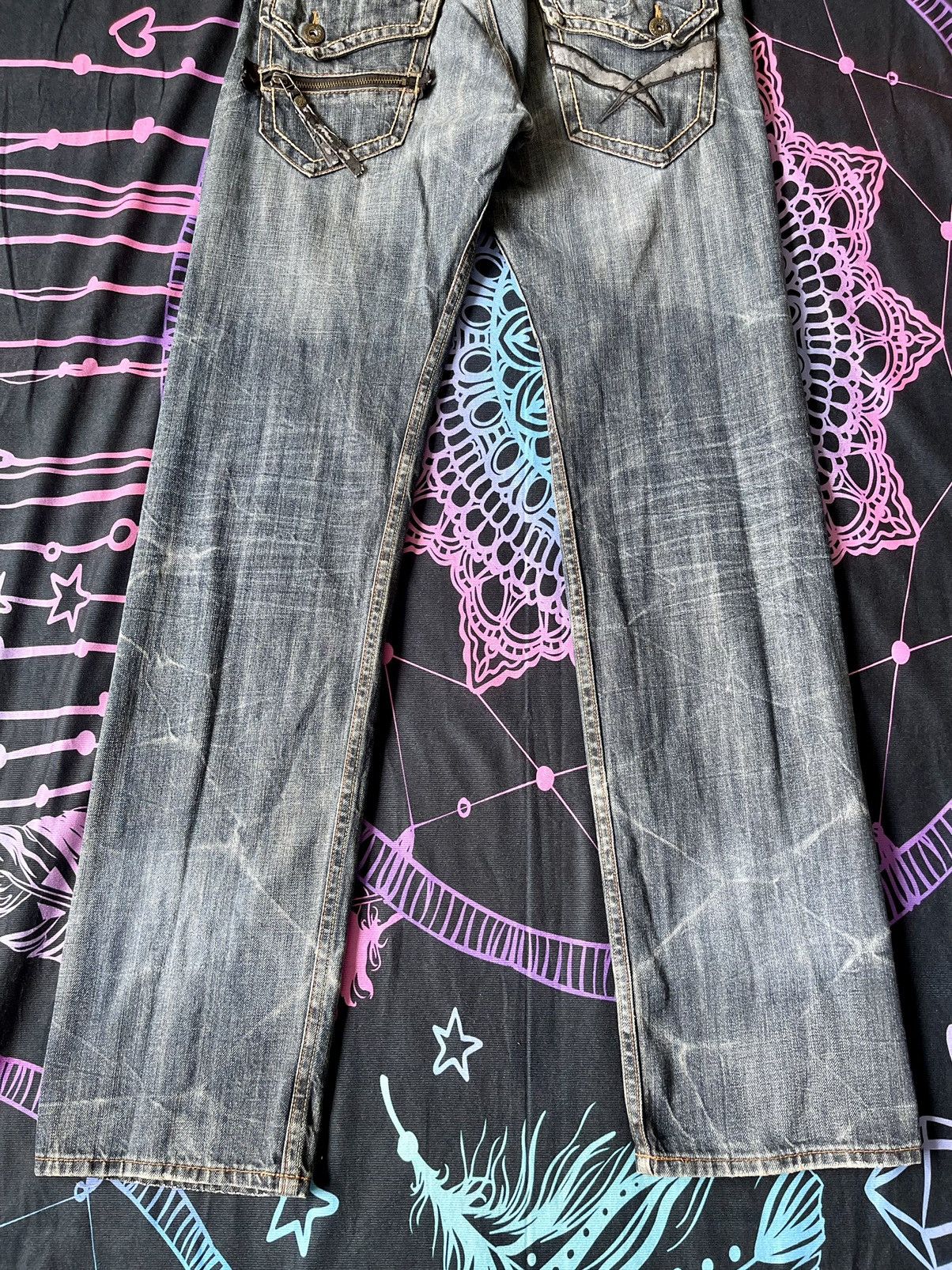 Japanese Brand × Vintage VINTAGE DISTRESSED WING JEANS ANTI LABEL JEANS SIZE 32X34 Size US 32 / EU 48 - 10 Thumbnail