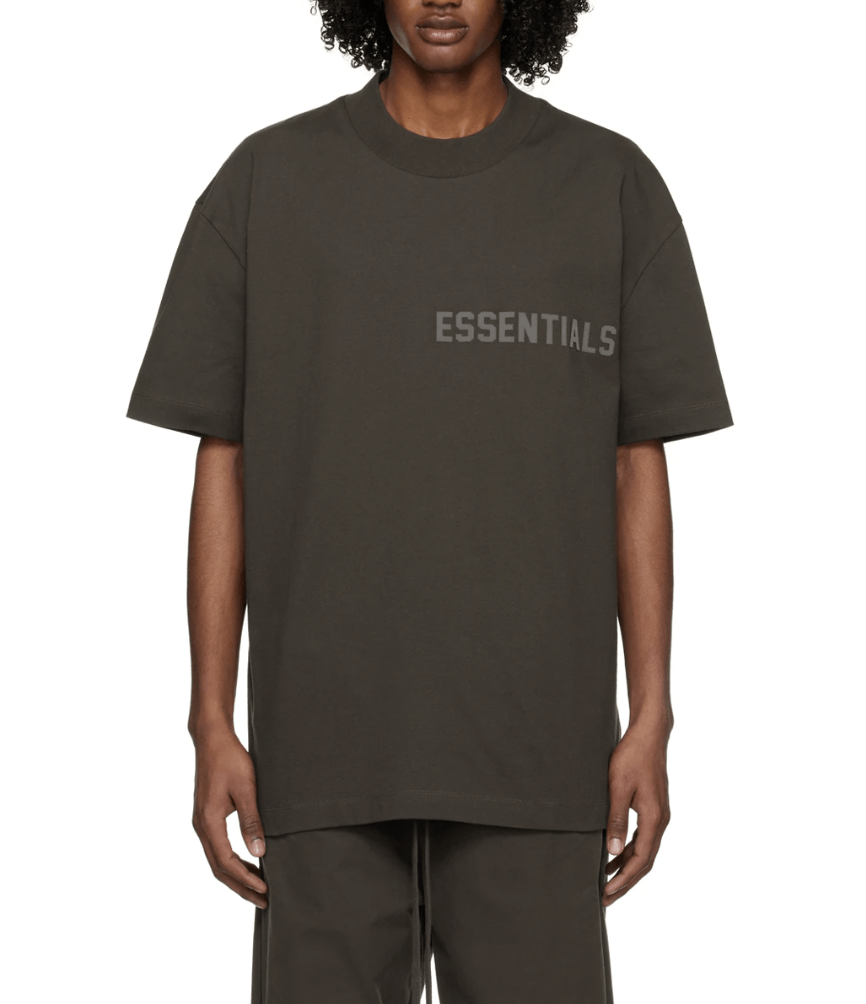 Fear of God Essentials Tee off black silicone logo Sz (M)