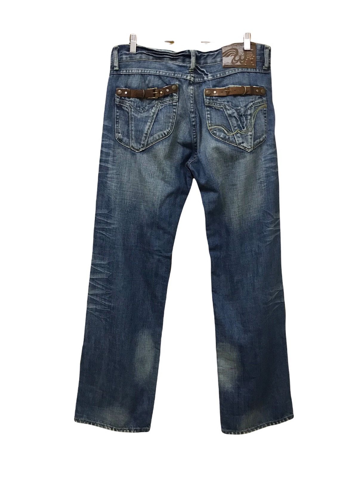 Japanese Brand Vintage 90s Weare Replay Flare Distressed Jeans Size US 36 / EU 52 - 2 Thumbnail