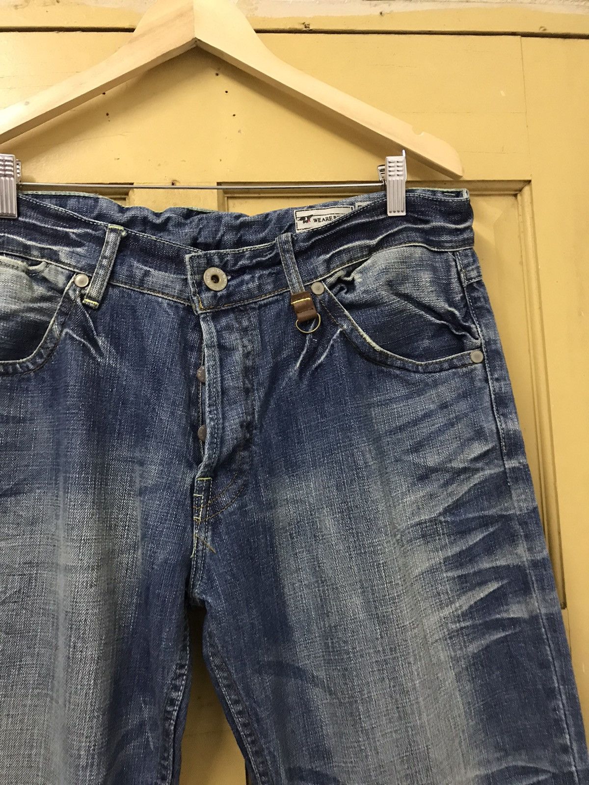 Japanese Brand Vintage 90s Weare Replay Flare Distressed Jeans Size US 36 / EU 52 - 6 Thumbnail
