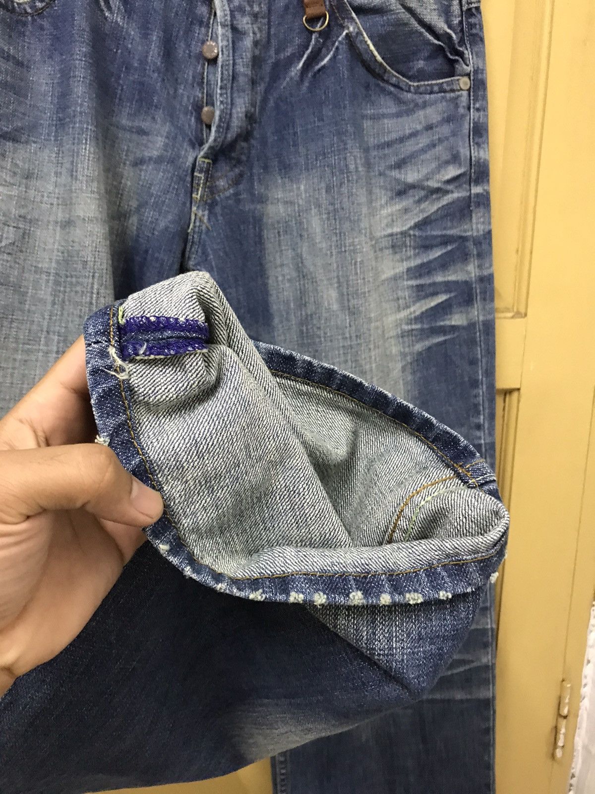 Japanese Brand Vintage 90s Weare Replay Flare Distressed Jeans Size US 36 / EU 52 - 8 Thumbnail
