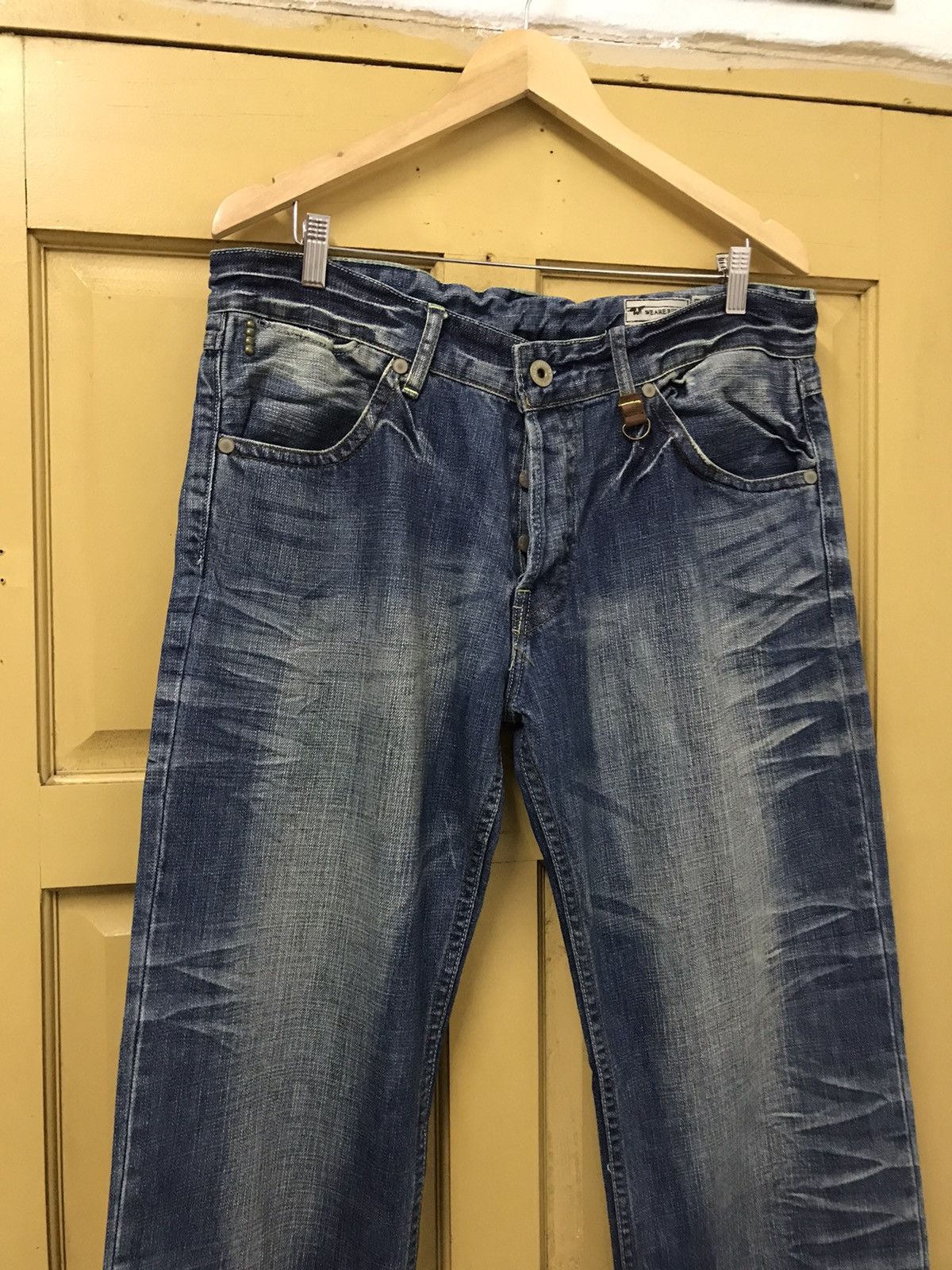 Japanese Brand Vintage 90s Weare Replay Flare Distressed Jeans Size US 36 / EU 52 - 3 Thumbnail