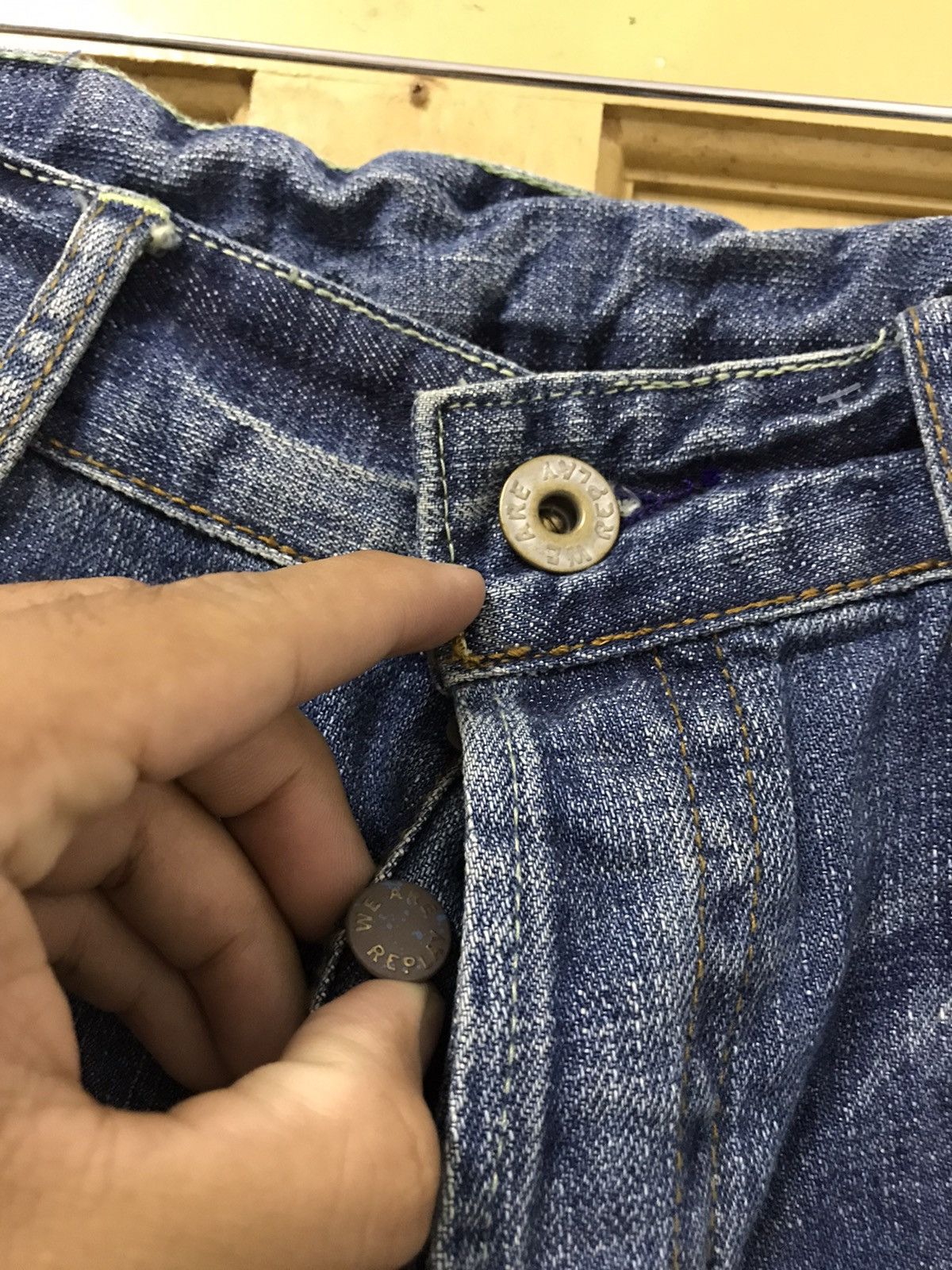 Japanese Brand Vintage 90s Weare Replay Flare Distressed Jeans Size US 36 / EU 52 - 7 Thumbnail