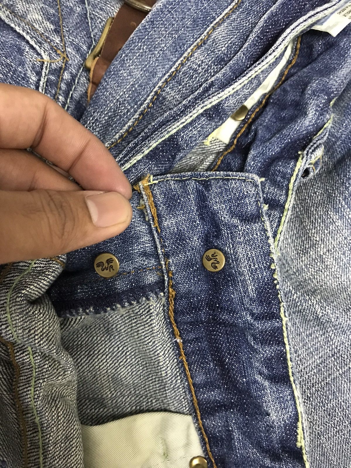 Japanese Brand Vintage 90s Weare Replay Flare Distressed Jeans Size US 36 / EU 52 - 14 Thumbnail