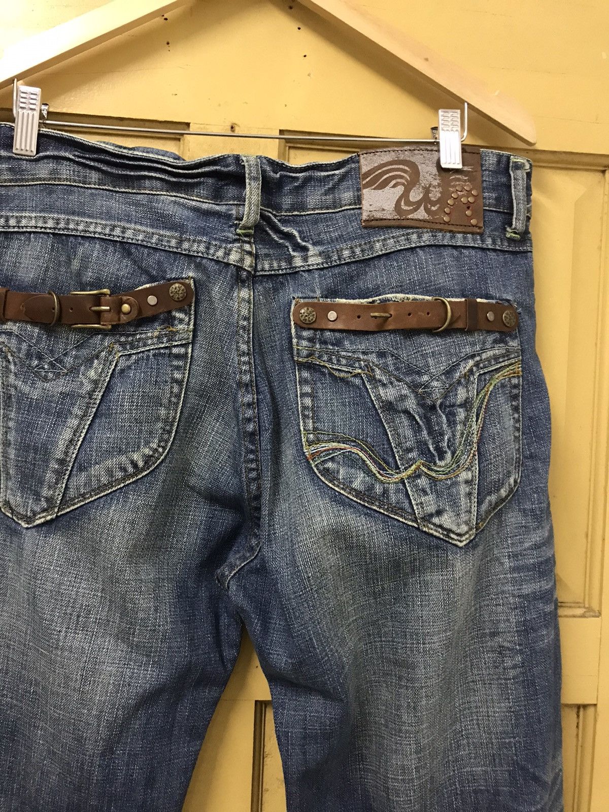 Japanese Brand Vintage 90s Weare Replay Flare Distressed Jeans Size US 36 / EU 52 - 11 Thumbnail