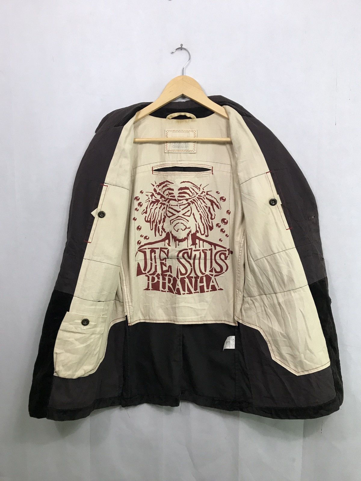 Designer MARITHE FRANCOIS GIBRAUD JESUS PIRANHA VELVET MADE IN JAPAN Size US L / EU 52-54 / 3 - 10 Thumbnail