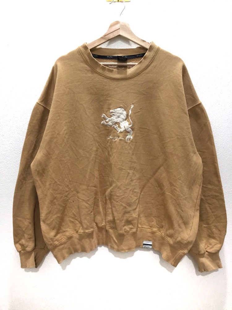 Pre-owned Sean John Embroidered Logo Sweatshirt In Gold
