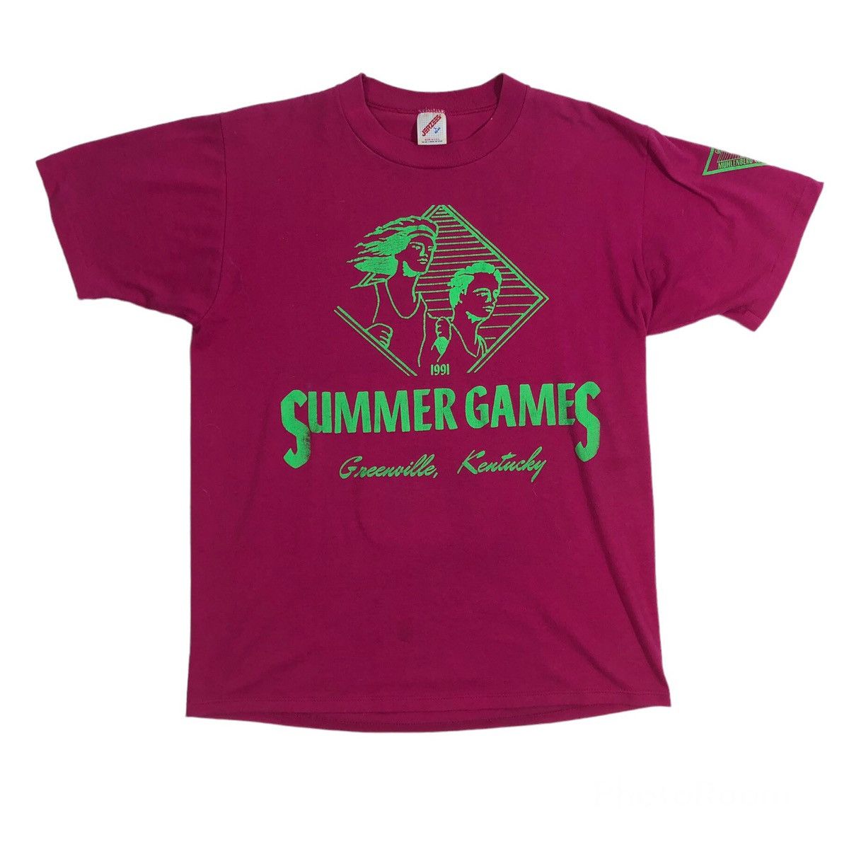 Vintage Vintage 90s Kentucky Summer Games Vaporwave T-Shirt Size US S / EU 44-46 / 1 - 1 Thumbnail