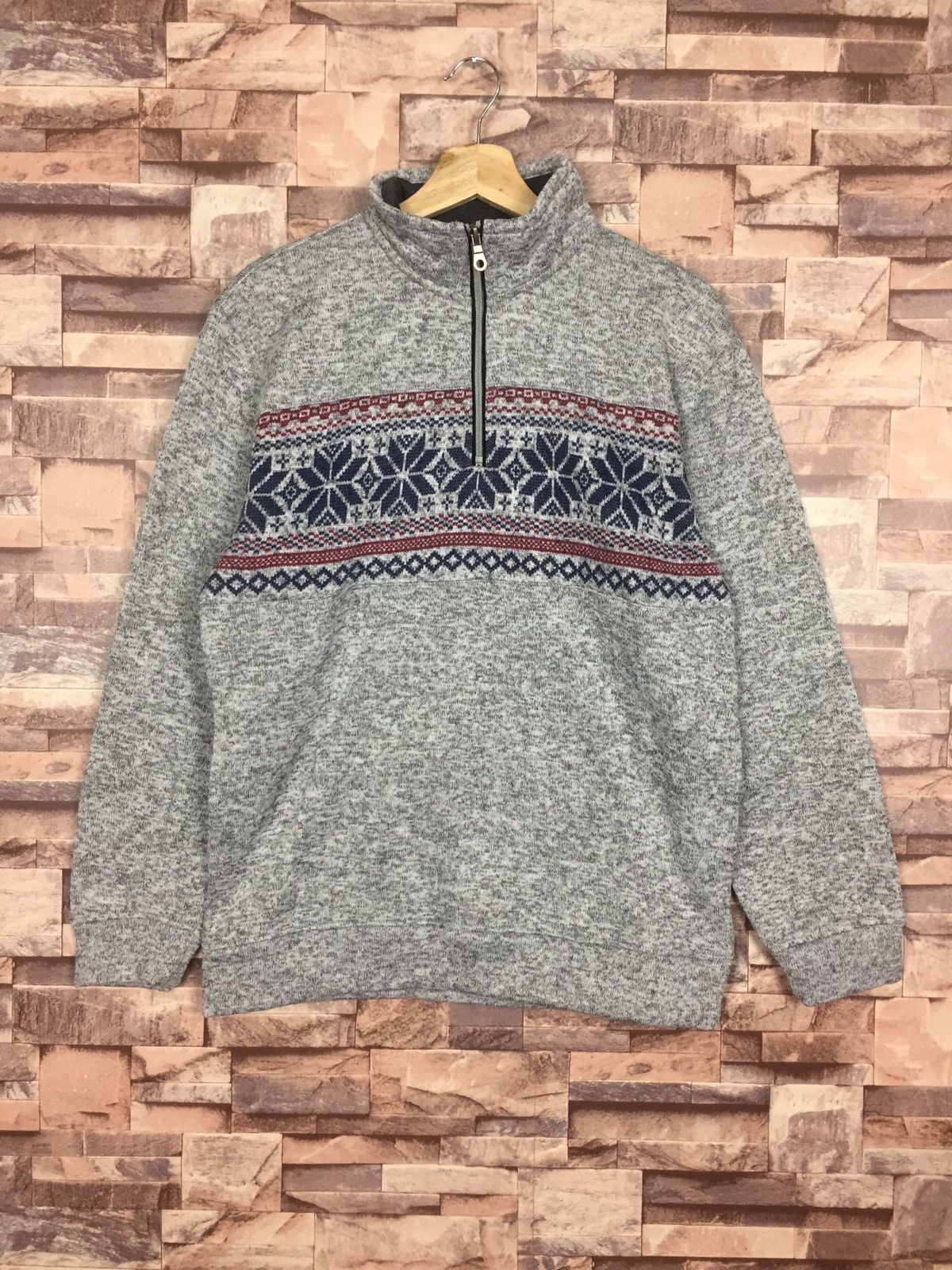 Japanese Brand Johny Plus Half Zipper Sweater #13-1 Size US L / EU 52-54 / 3 - 1 Thumbnail