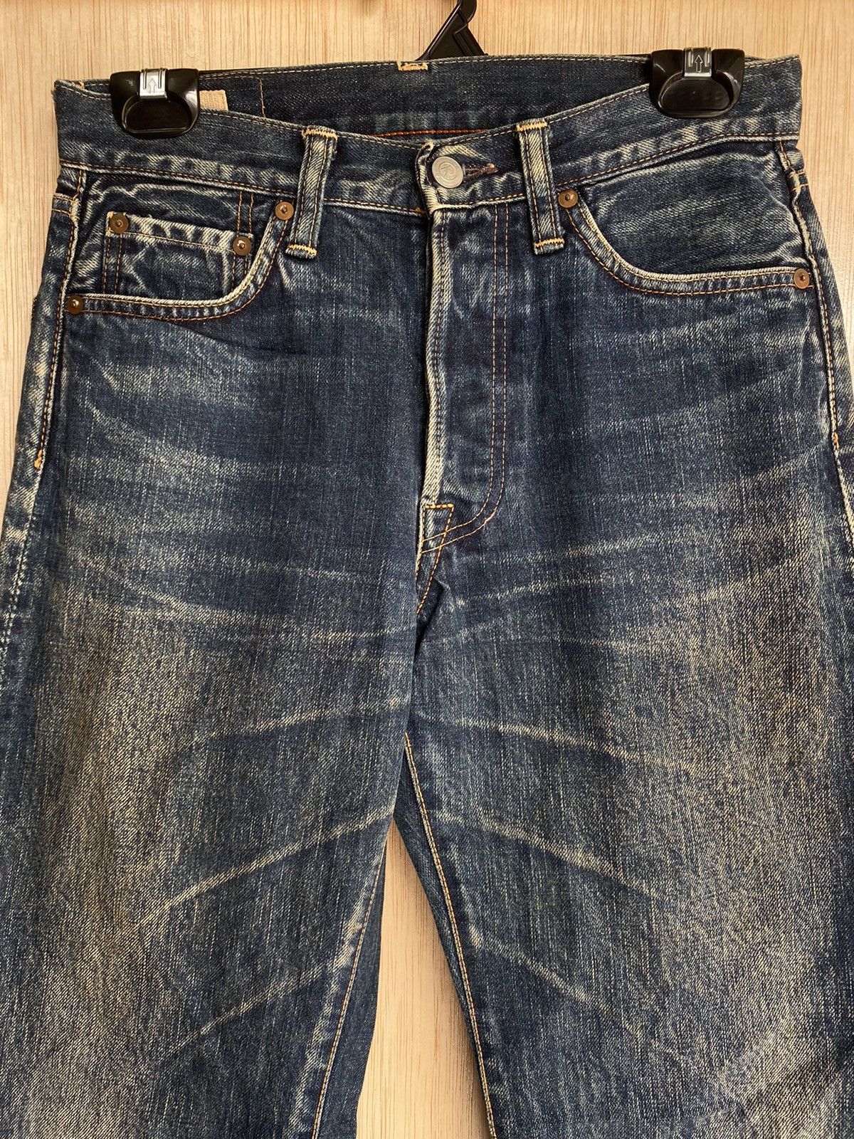 45rpm × Hysteric Glamour × Japanese Brand Baggy Jeans Japanese 45rpm Selvedge Denim Size US 28 / EU 44 - 2 Thumbnail