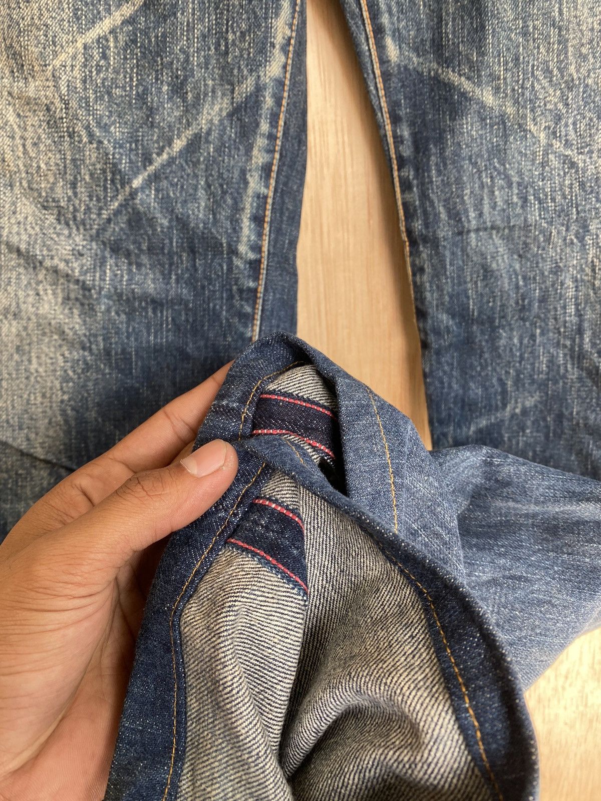 45rpm × Hysteric Glamour × Japanese Brand Baggy Jeans Japanese 45rpm Selvedge Denim Size US 28 / EU 44 - 3 Thumbnail