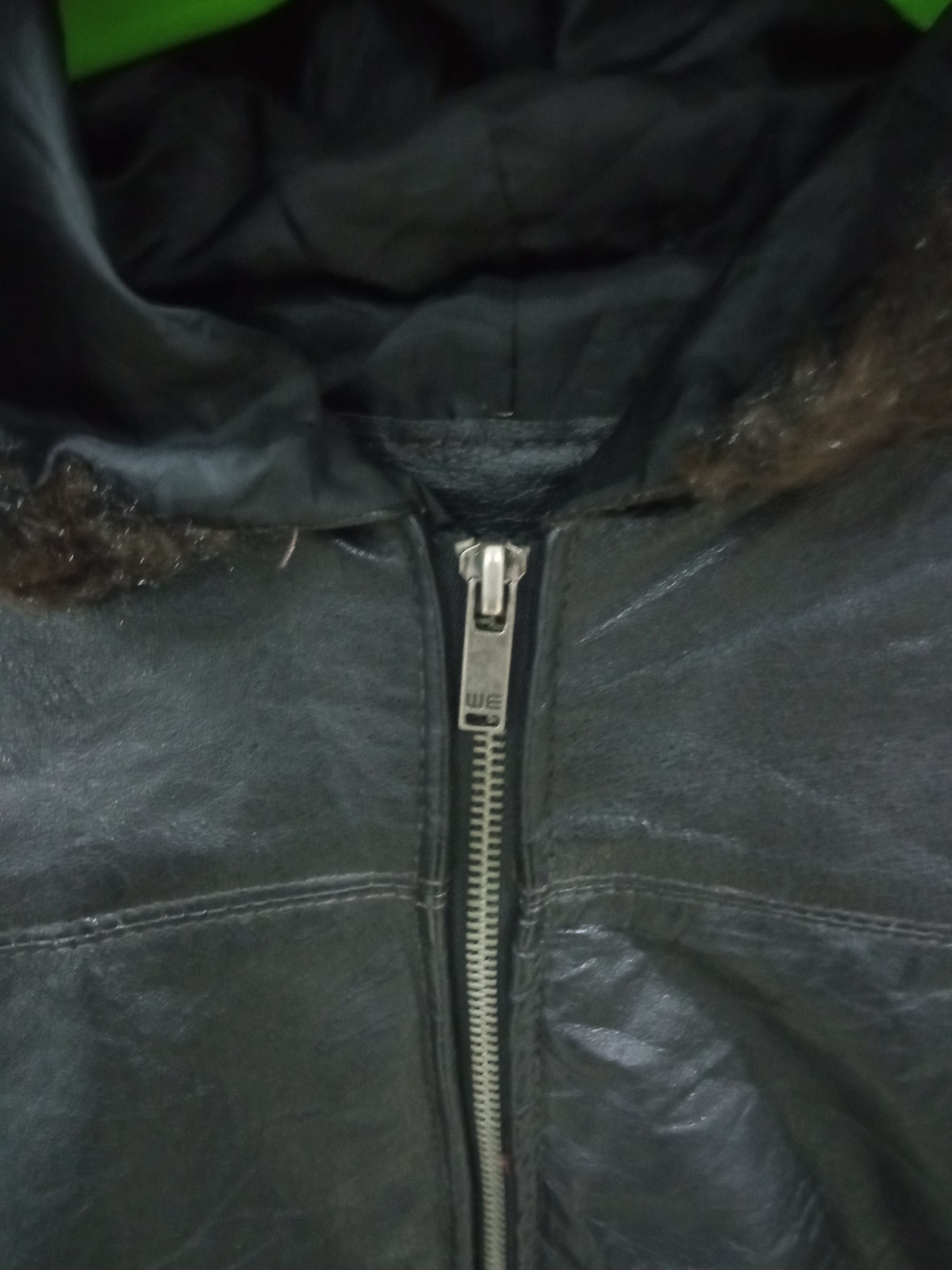 Vintage Leather Jacket Fur Hoodie Size US M / EU 48-50 / 2 - 12 Thumbnail