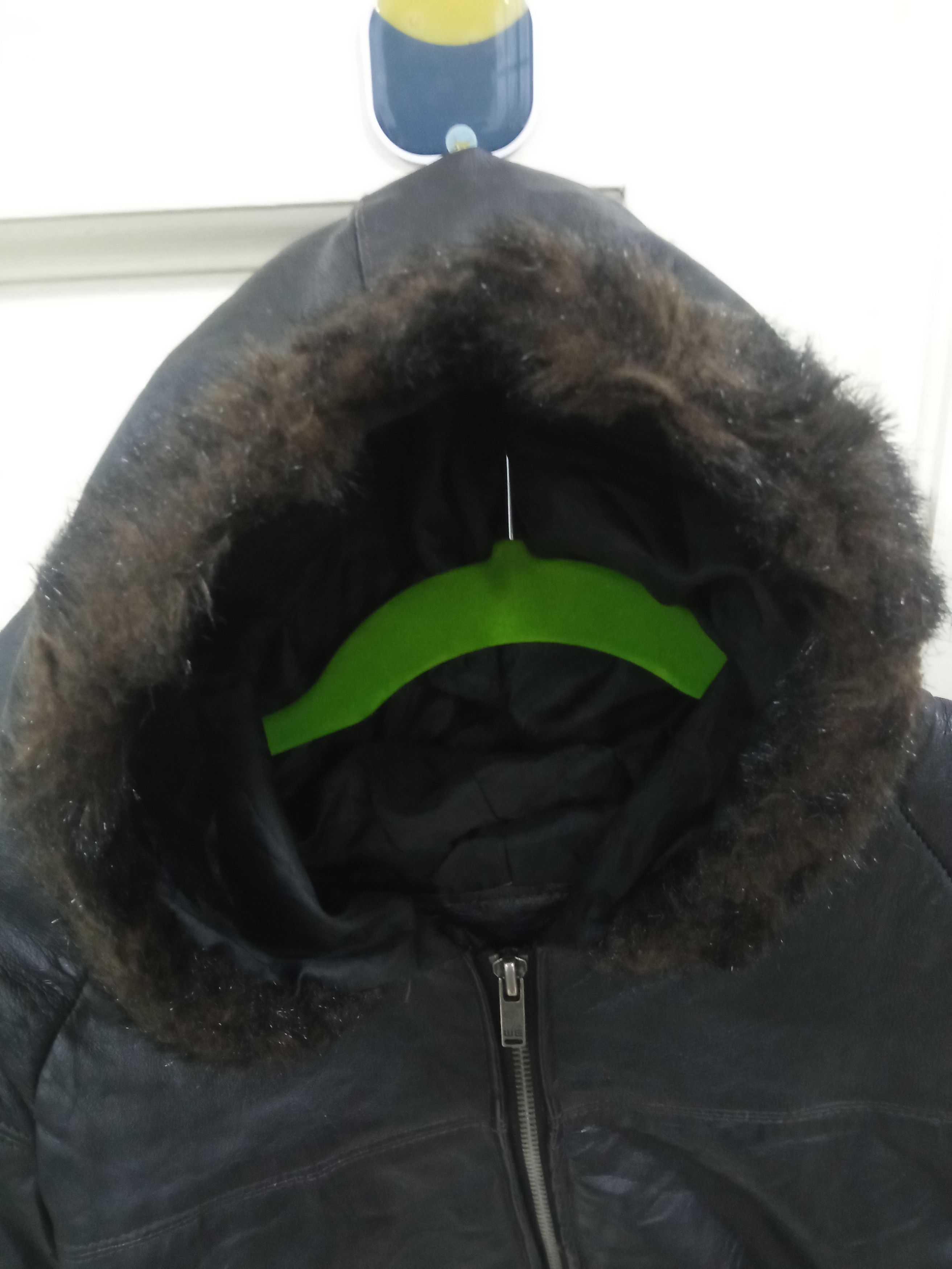 Vintage Leather Jacket Fur Hoodie Size US M / EU 48-50 / 2 - 7 Thumbnail