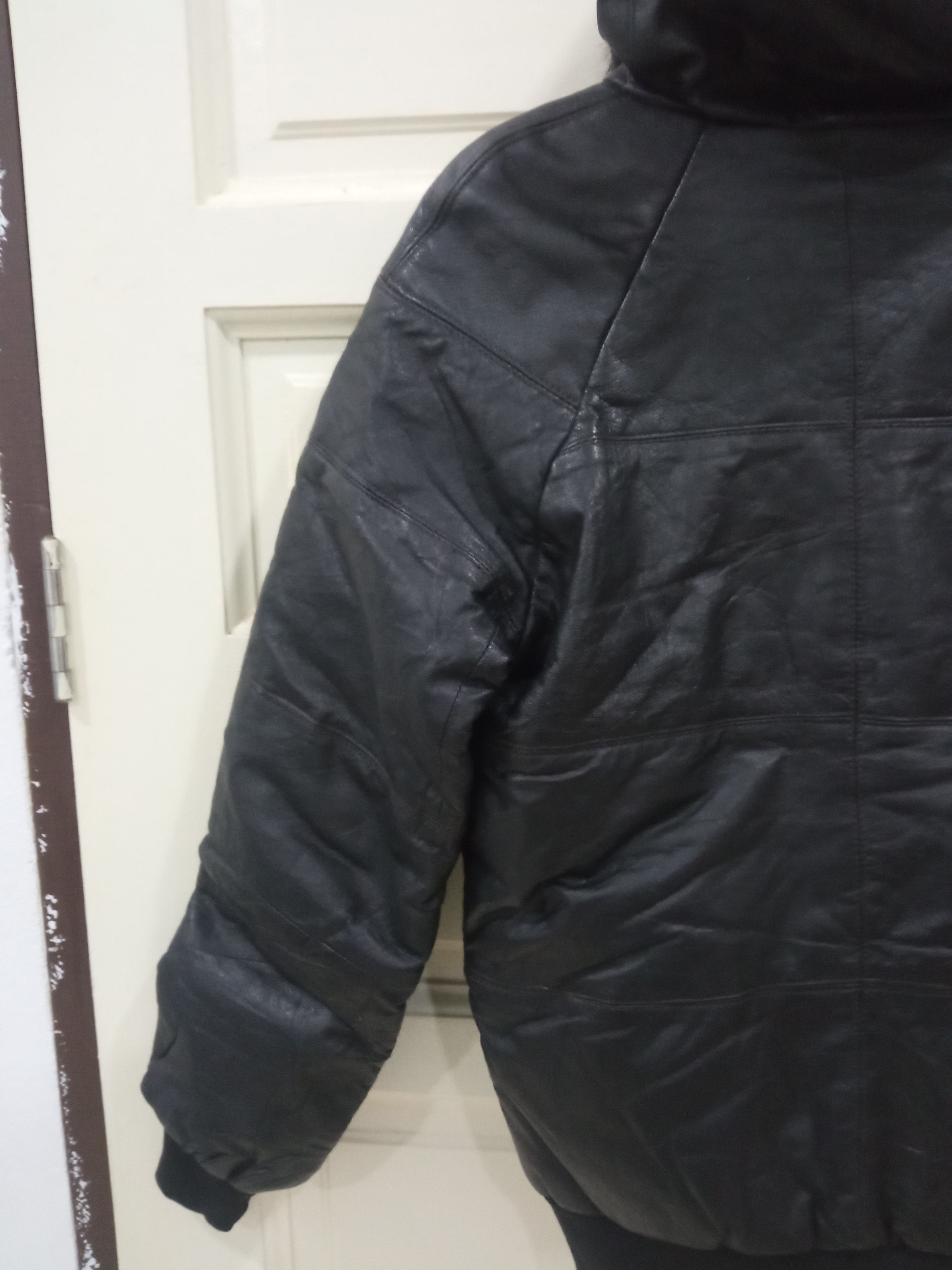 Vintage Leather Jacket Fur Hoodie Size US M / EU 48-50 / 2 - 18 Thumbnail