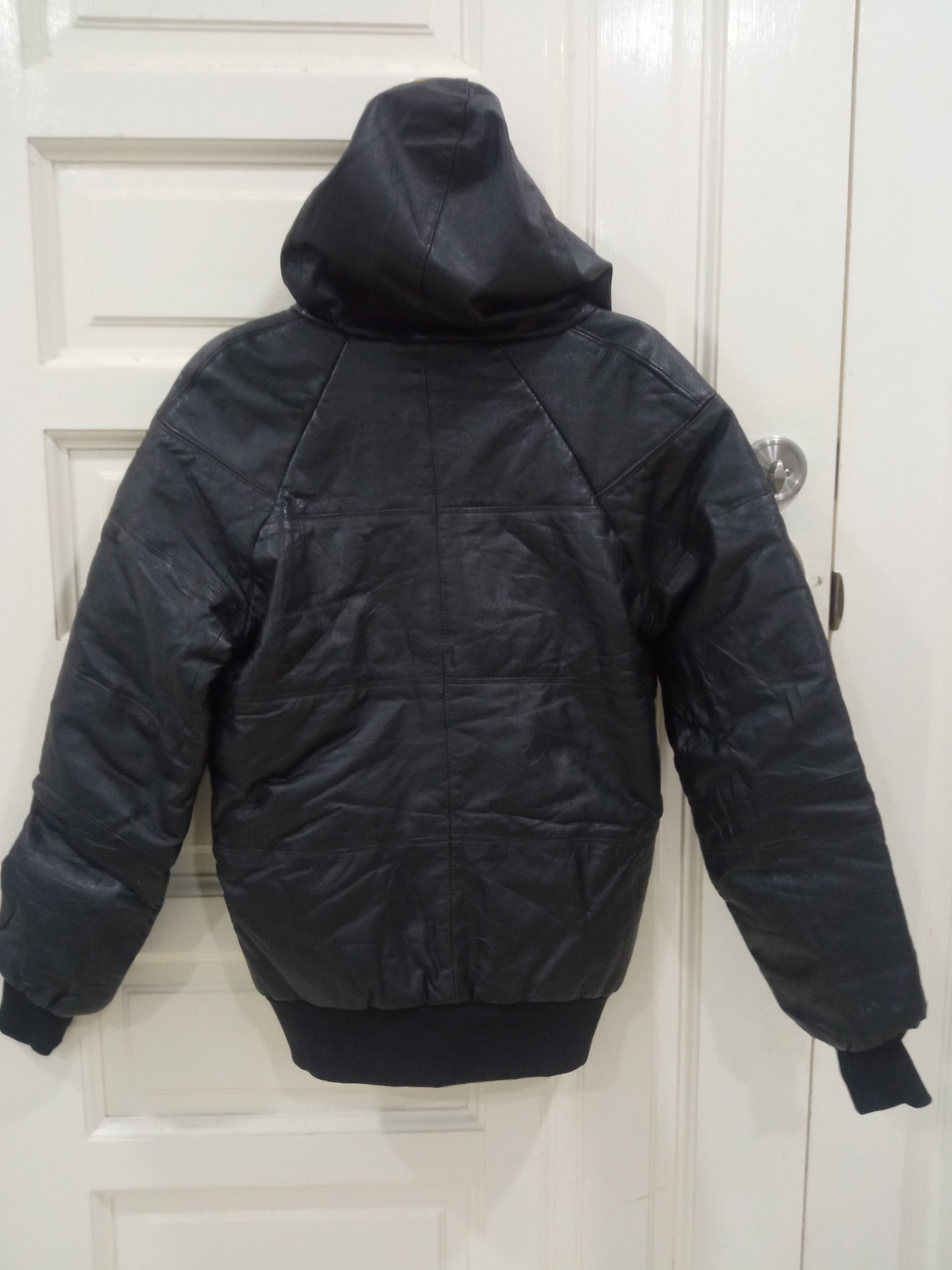 Vintage Leather Jacket Fur Hoodie Size US M / EU 48-50 / 2 - 2 Thumbnail