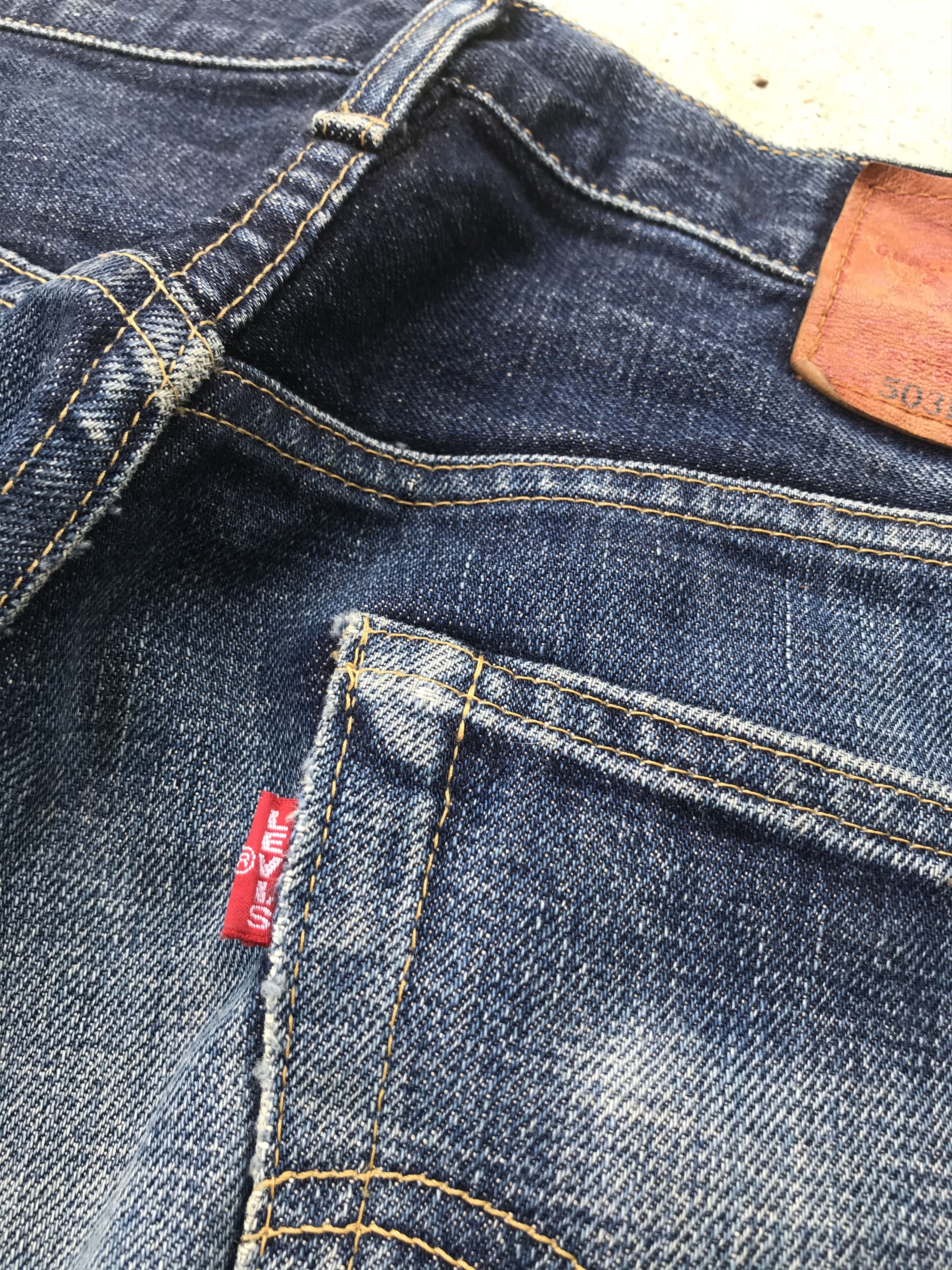 Levi's Vtg Levi's bigE 503B selvedge dark blue denim jeans 32x34 Size US 32 / EU 48 - 7 Thumbnail