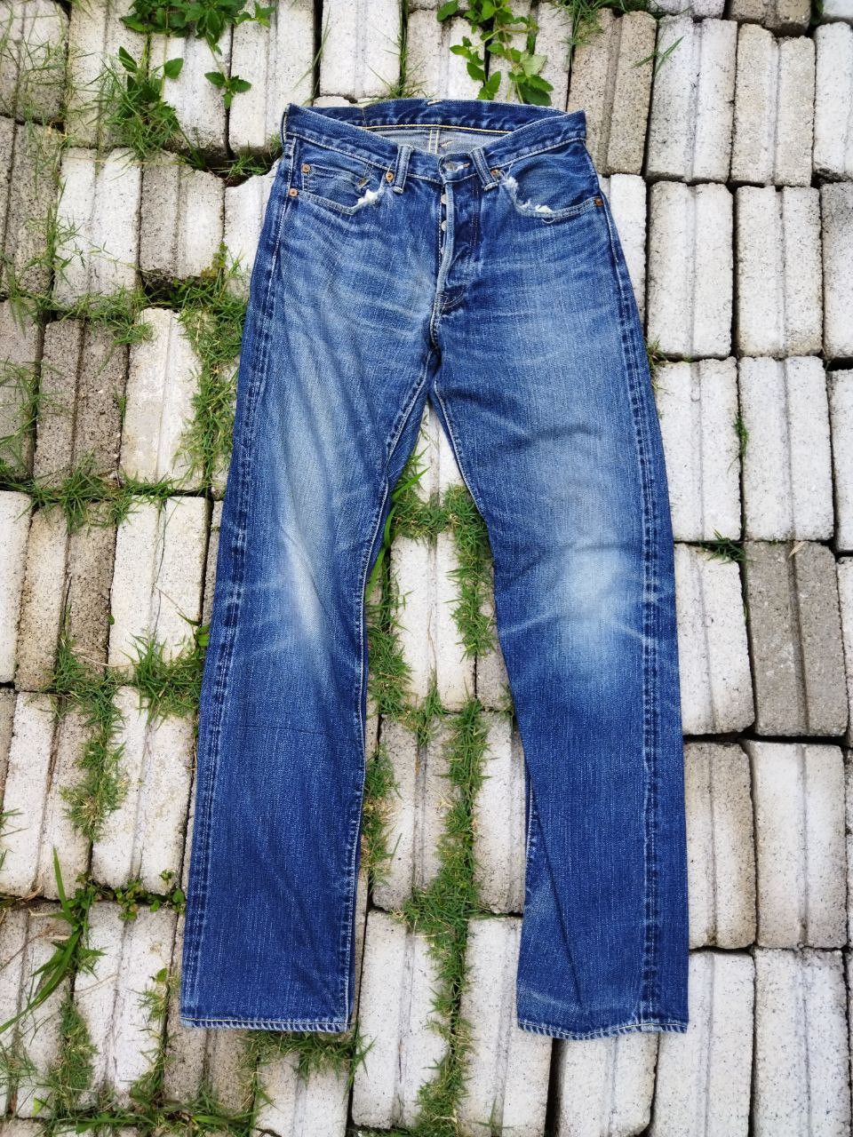 image of Distressed Denim x Eternal Japan Selvedge Distressed Jeans in Blue Distressed, Men's (Size 28)