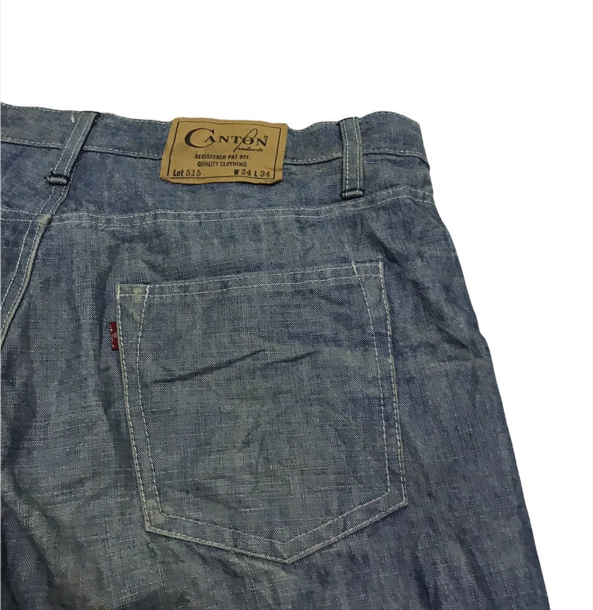 Vintage vintage 80s Canton denim jeans 34x27 Size US 34 / EU 50 - 6 Thumbnail