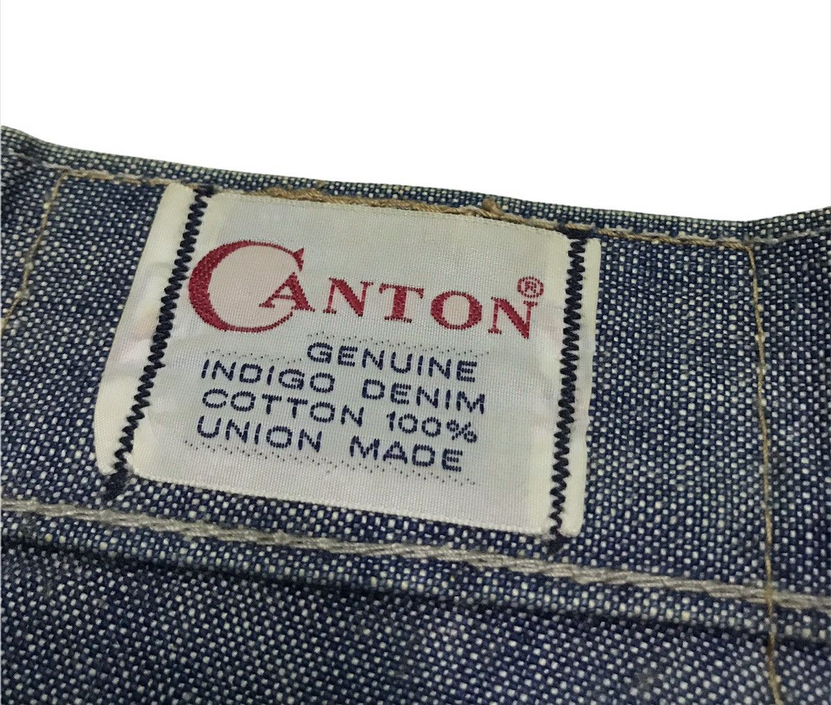 Vintage vintage 80s Canton denim jeans 34x27 Size US 34 / EU 50 - 3 Thumbnail