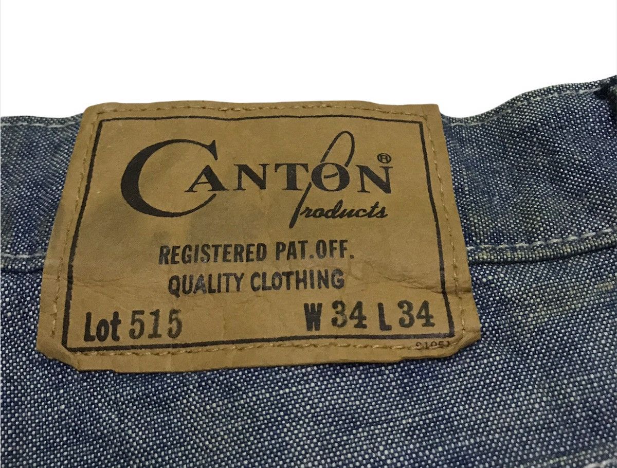 Vintage vintage 80s Canton denim jeans 34x27 Size US 34 / EU 50 - 7 Thumbnail