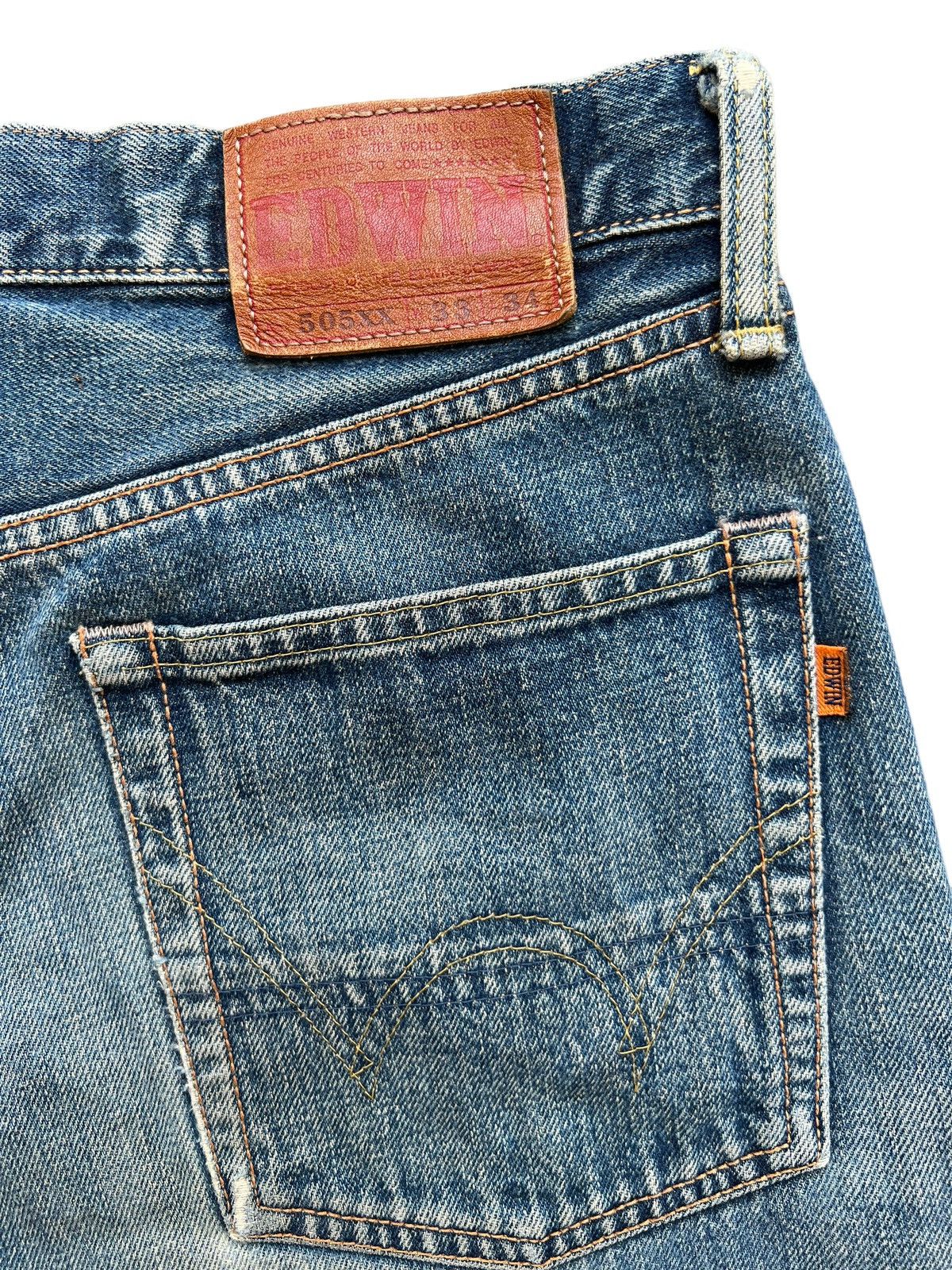 Edwin Vintage 90s Edwin 505xx Selvadge Rusty Jeans 34x28 Size US 34 / EU 50 - 9 Thumbnail