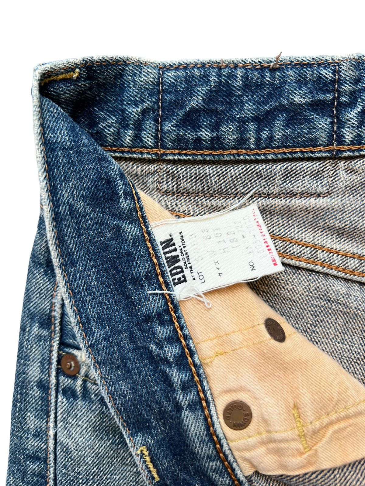 Edwin Vintage 90s Edwin 505xx Selvadge Rusty Jeans 34x28 Size US 34 / EU 50 - 11 Thumbnail