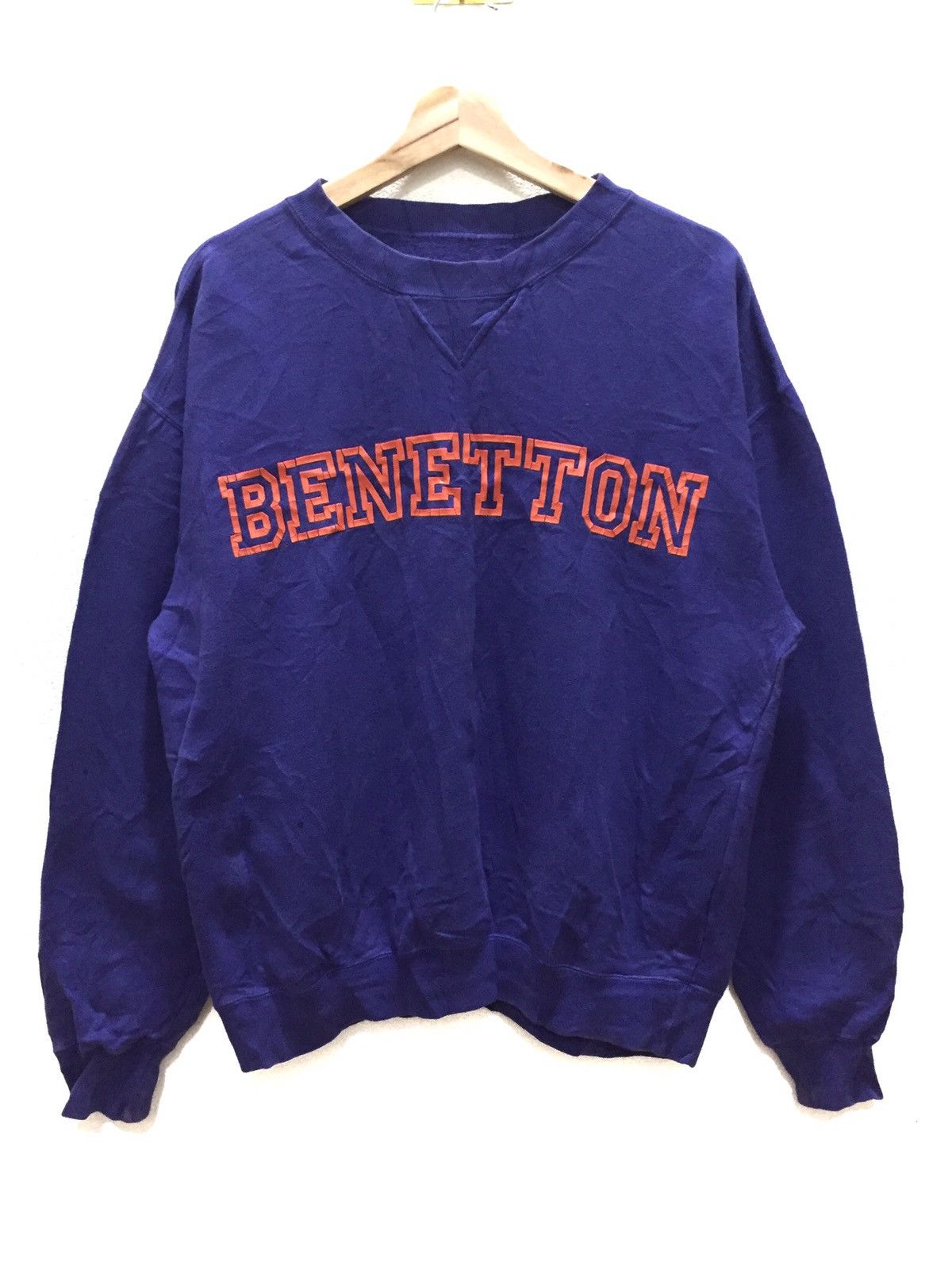 Benetton Benetton big spell out logo sweatshirt Size US S / EU 44-46 / 1 - 1 Thumbnail