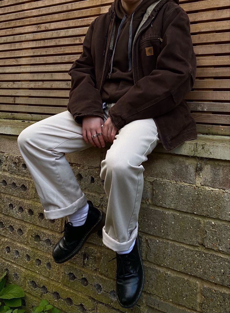 Carhartt × Vintage Rare 90s Carhartt Hooded Jacket Brown Earth Tone Size US L / EU 52-54 / 3 - 3 Thumbnail