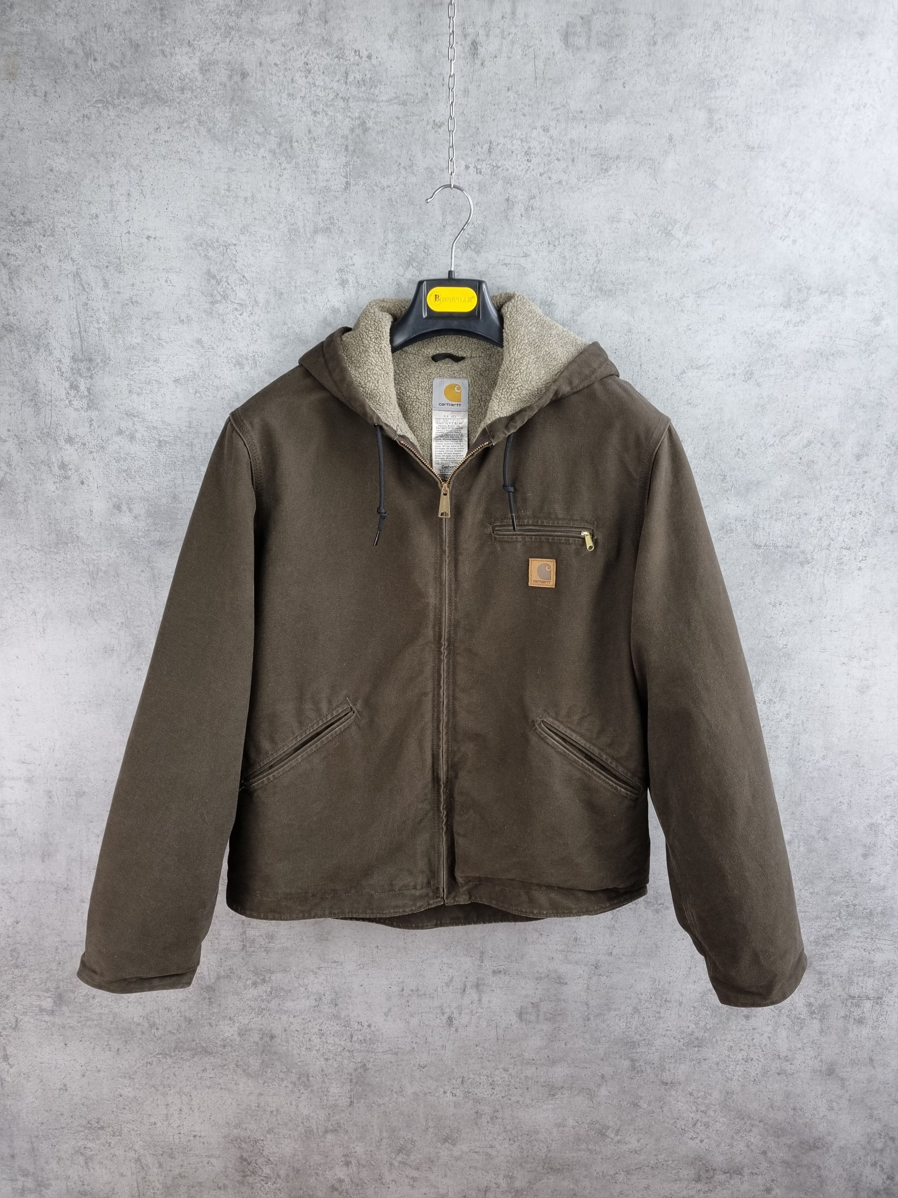 Carhartt × Vintage Rare 90s Carhartt Hooded Jacket Brown Earth Tone Size US L / EU 52-54 / 3 - 5 Thumbnail