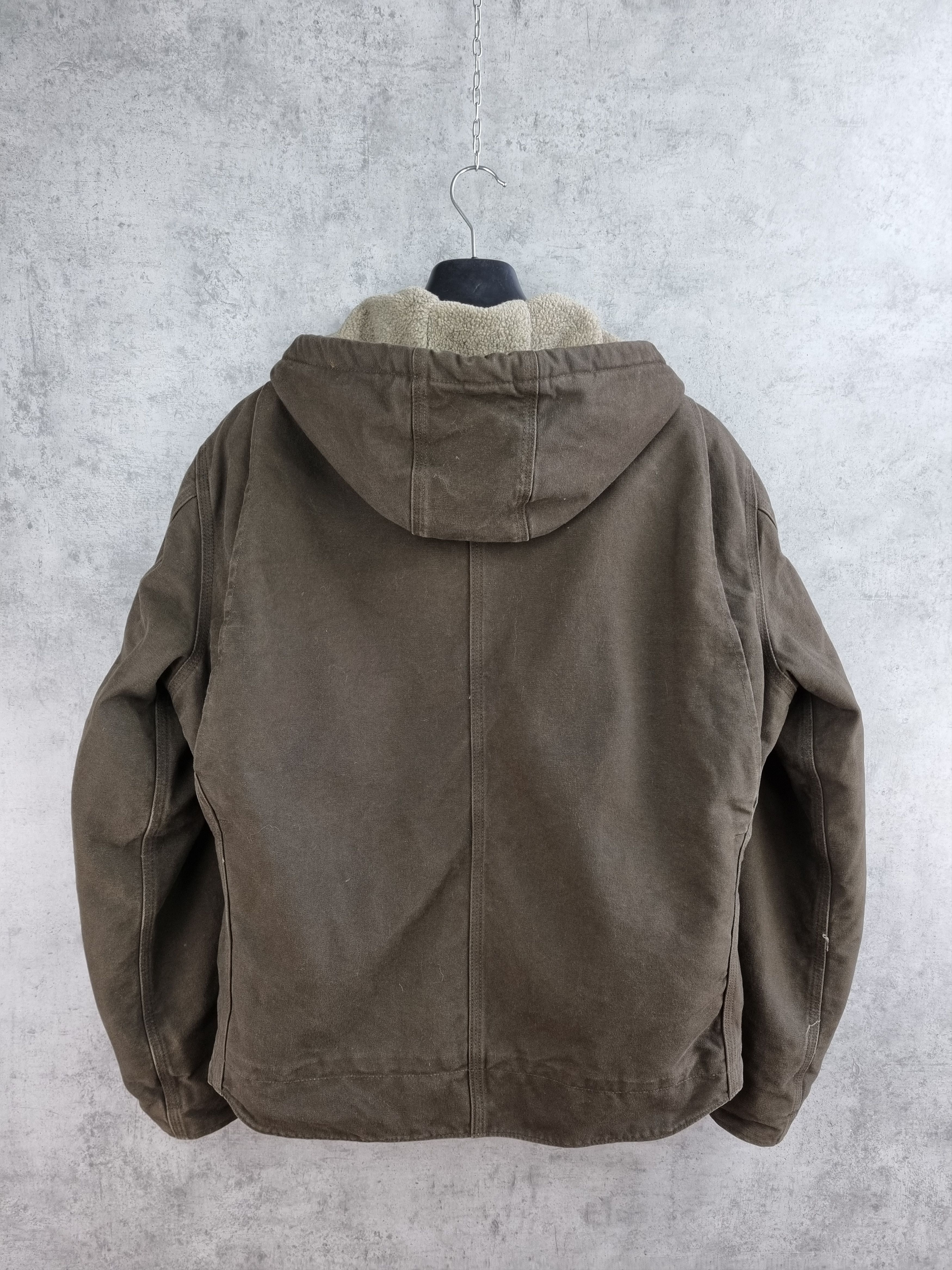 Carhartt × Vintage Rare 90s Carhartt Hooded Jacket Brown Earth Tone Size US L / EU 52-54 / 3 - 9 Thumbnail
