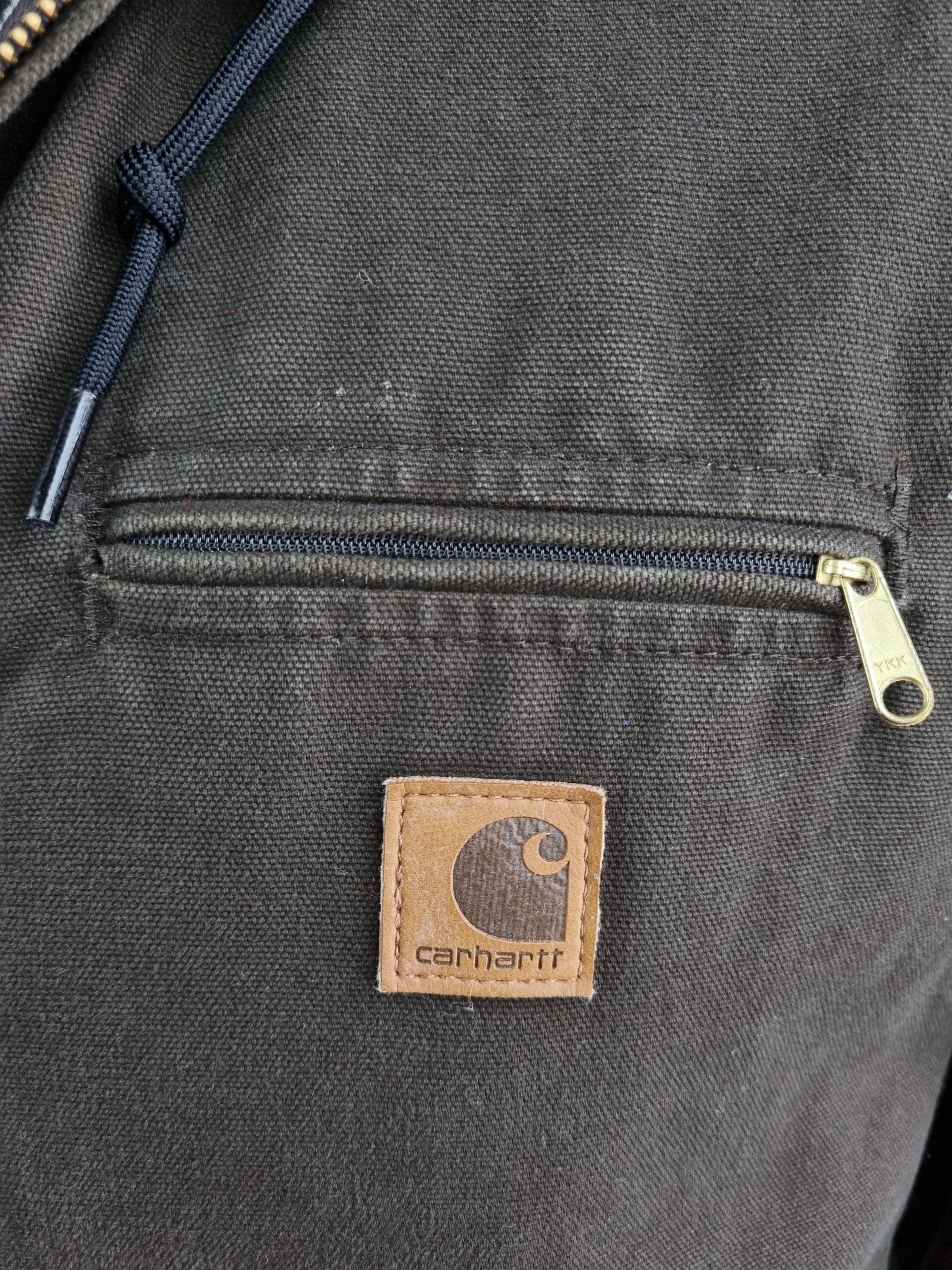 Carhartt × Vintage Rare 90s Carhartt Hooded Jacket Brown Earth Tone Size US L / EU 52-54 / 3 - 8 Thumbnail