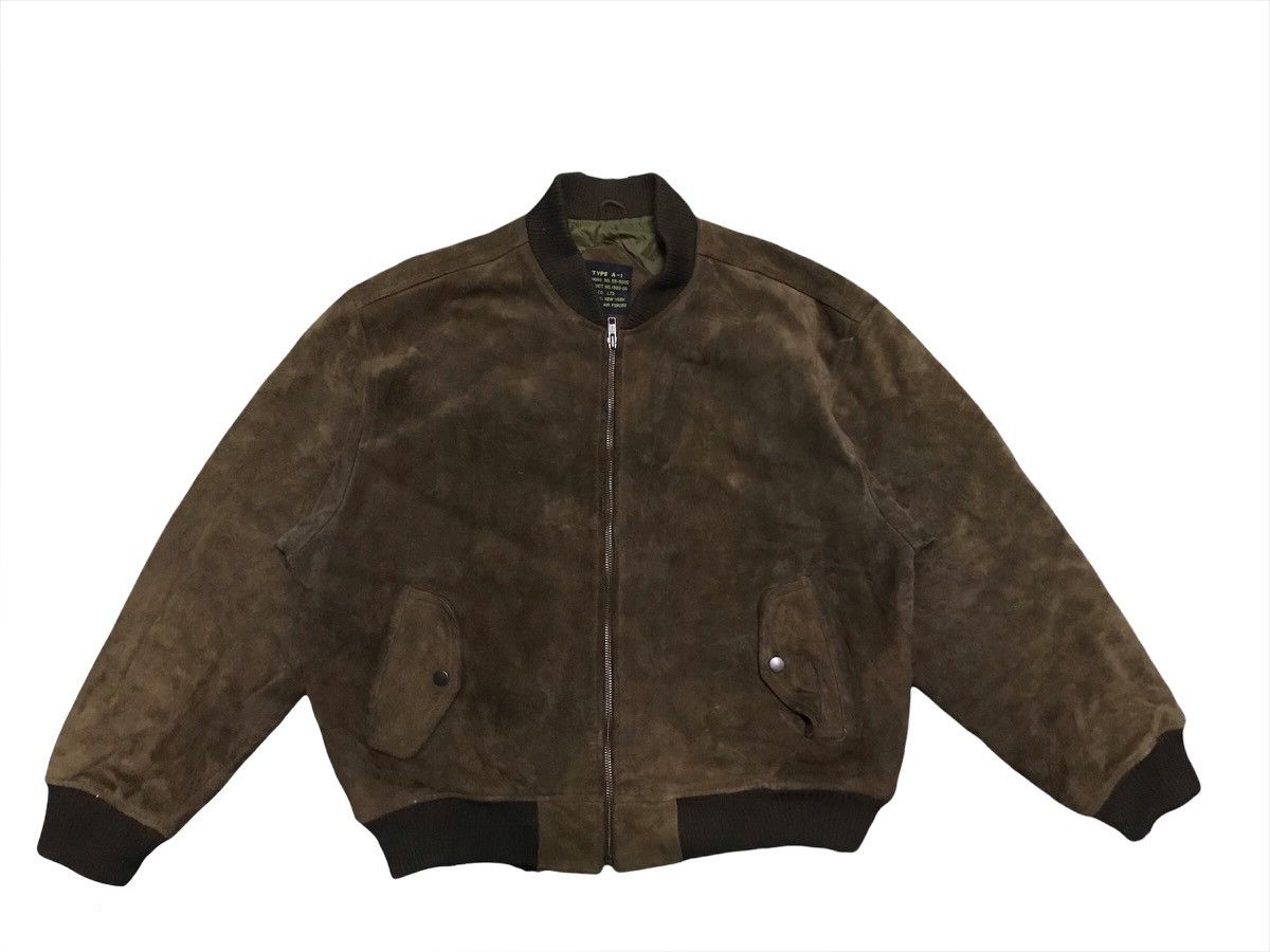 Leather Jacket × Us Air Force × Vintage Vintage us air force