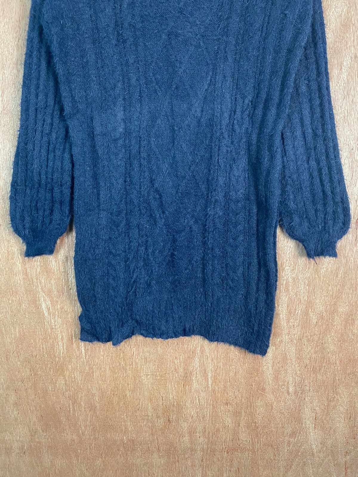 Aran Isles Knitwear × Japanese Brand DL Japanese Brand Dark Blue Knit Sweaters #B629 Size L / US 10 / IT 46 - 3 Thumbnail