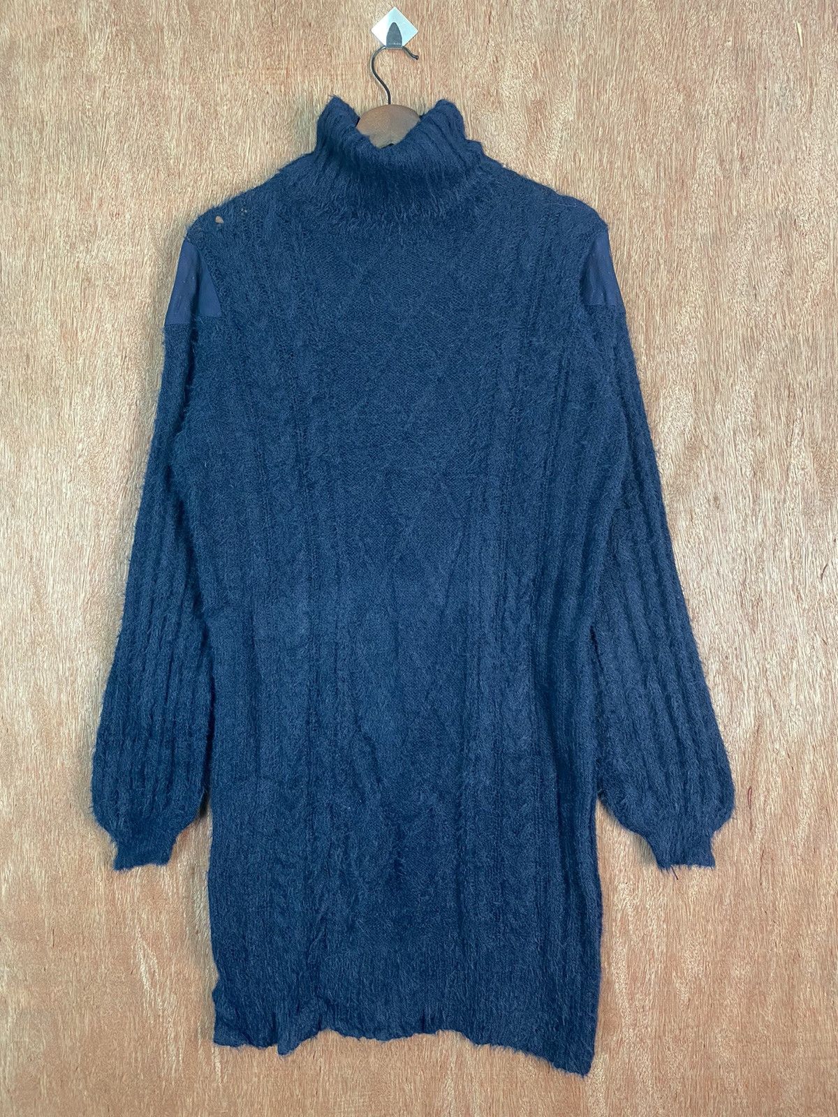 Aran Isles Knitwear × Japanese Brand DL Japanese Brand Dark Blue Knit Sweaters #B629 Size L / US 10 / IT 46 - 1 Thumbnail