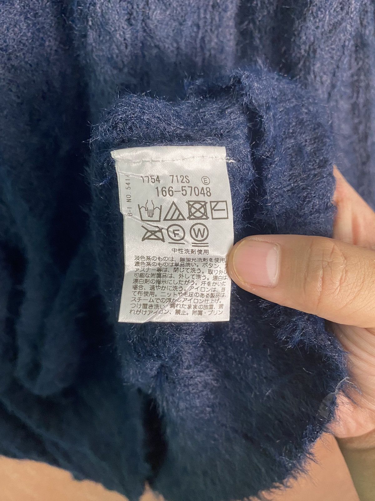 Aran Isles Knitwear × Japanese Brand DL Japanese Brand Dark Blue Knit Sweaters #B629 Size L / US 10 / IT 46 - 9 Thumbnail