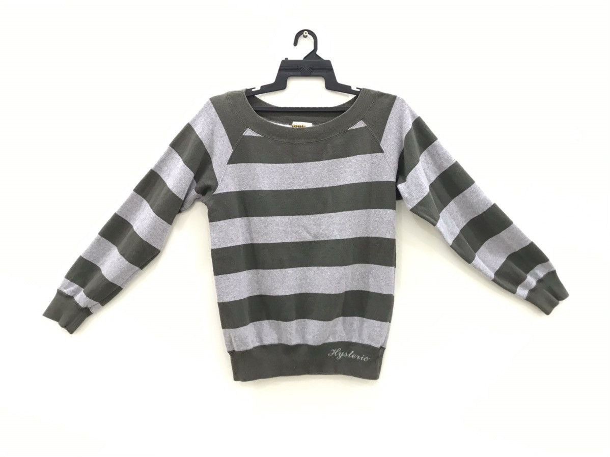 Hysteric Glamour Hysteric Glamour Striped Unisex Sweatshirt Grunge Style Size M / US 6-8 / IT 42-44 - 1 Thumbnail