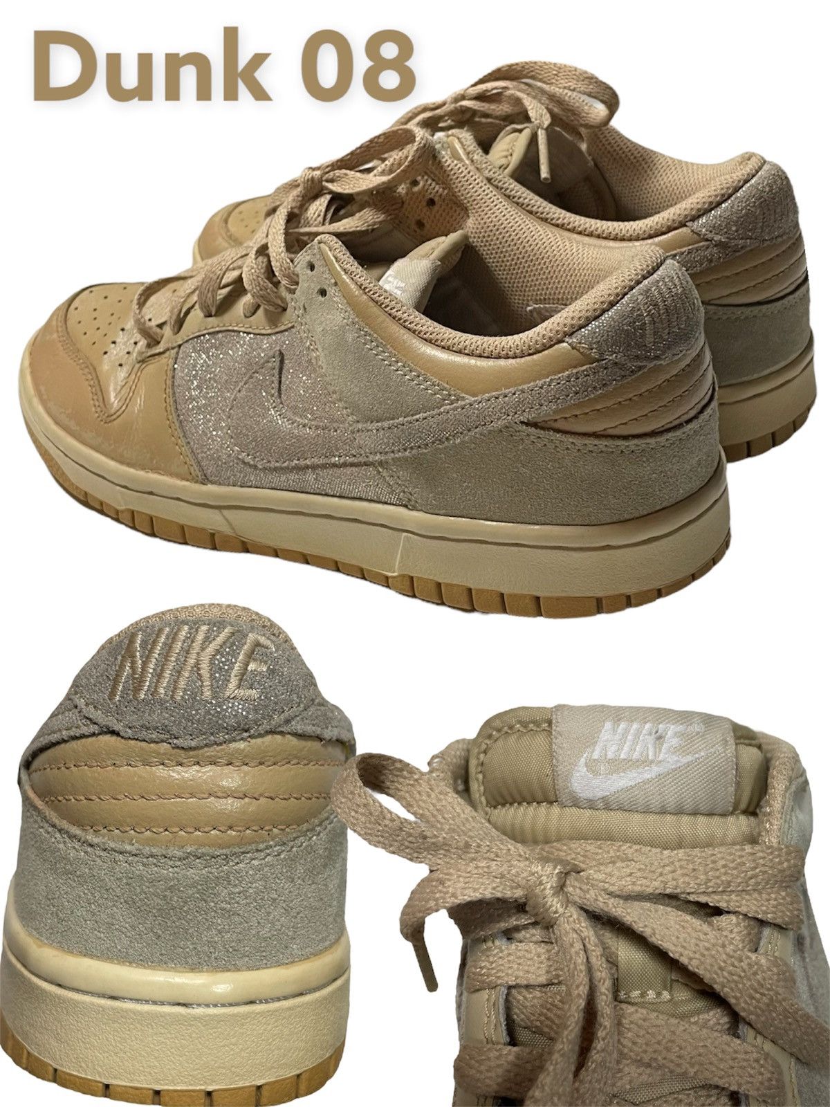 Vintage Vintage Nike Dunk low 08 11 bling wheat nude reese brown Sha Size US 6.5 / EU 39-40 - 1 Thumbnail