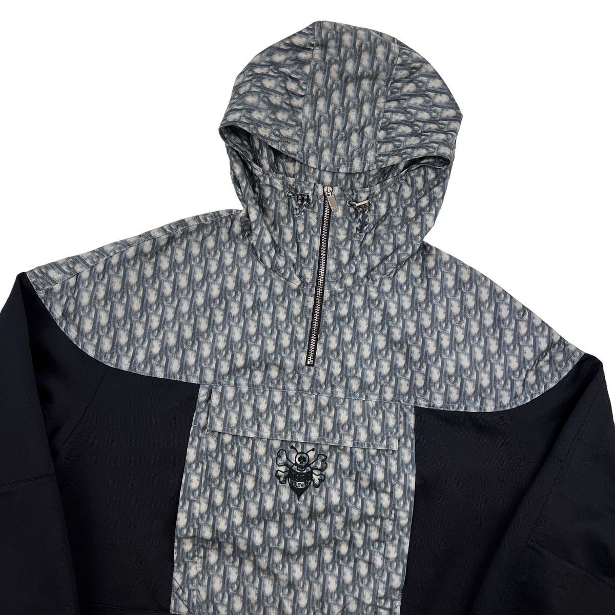 image of Christian Dior X Shawn Stussy Oblique Anorak Jacket in Black, Men's (Size 2XL)