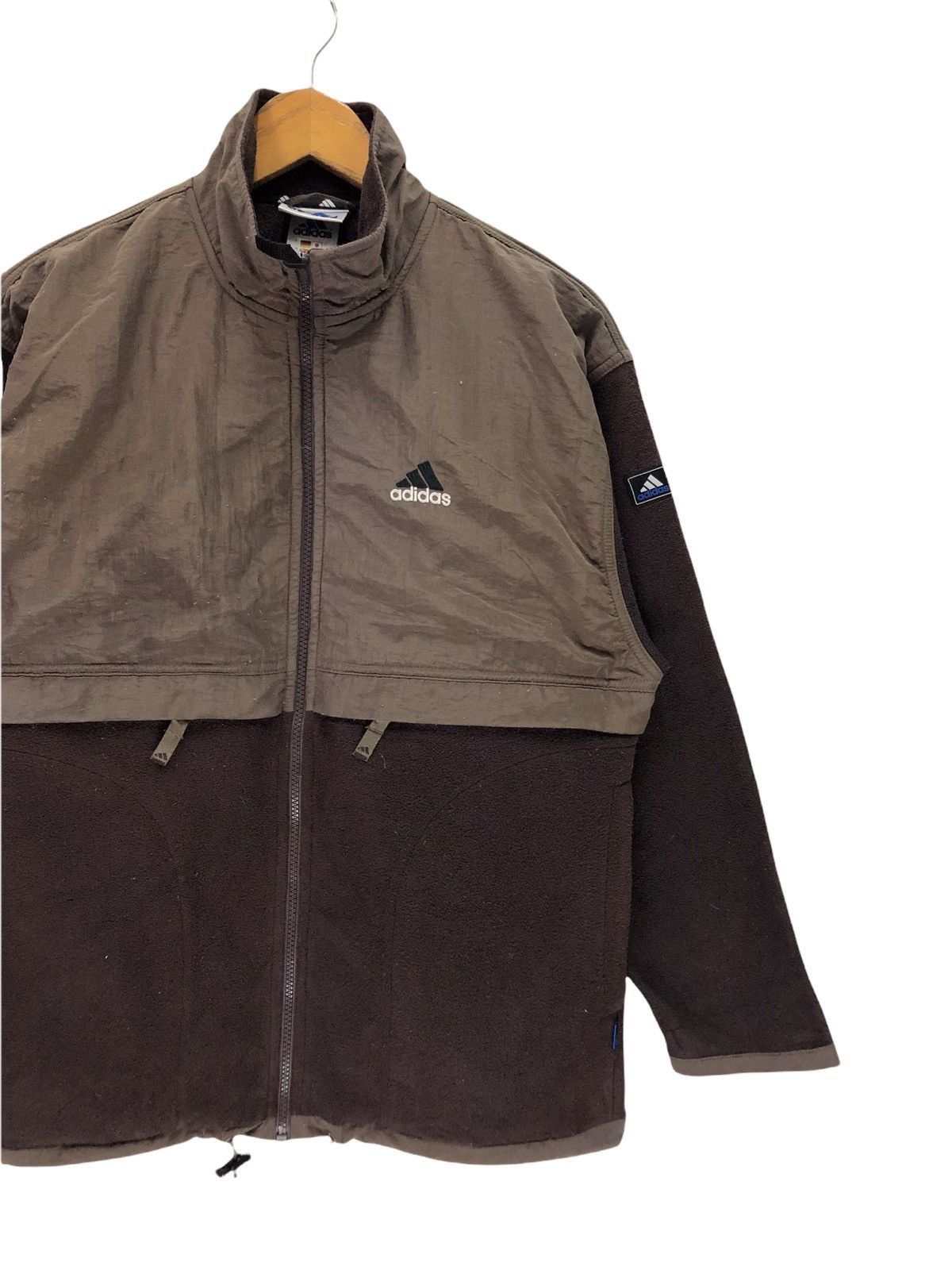 Adidas × Vintage Vintage Adidas Big Logo Fleece Jacket Size US S / EU 44-46 / 1 - 7 Thumbnail