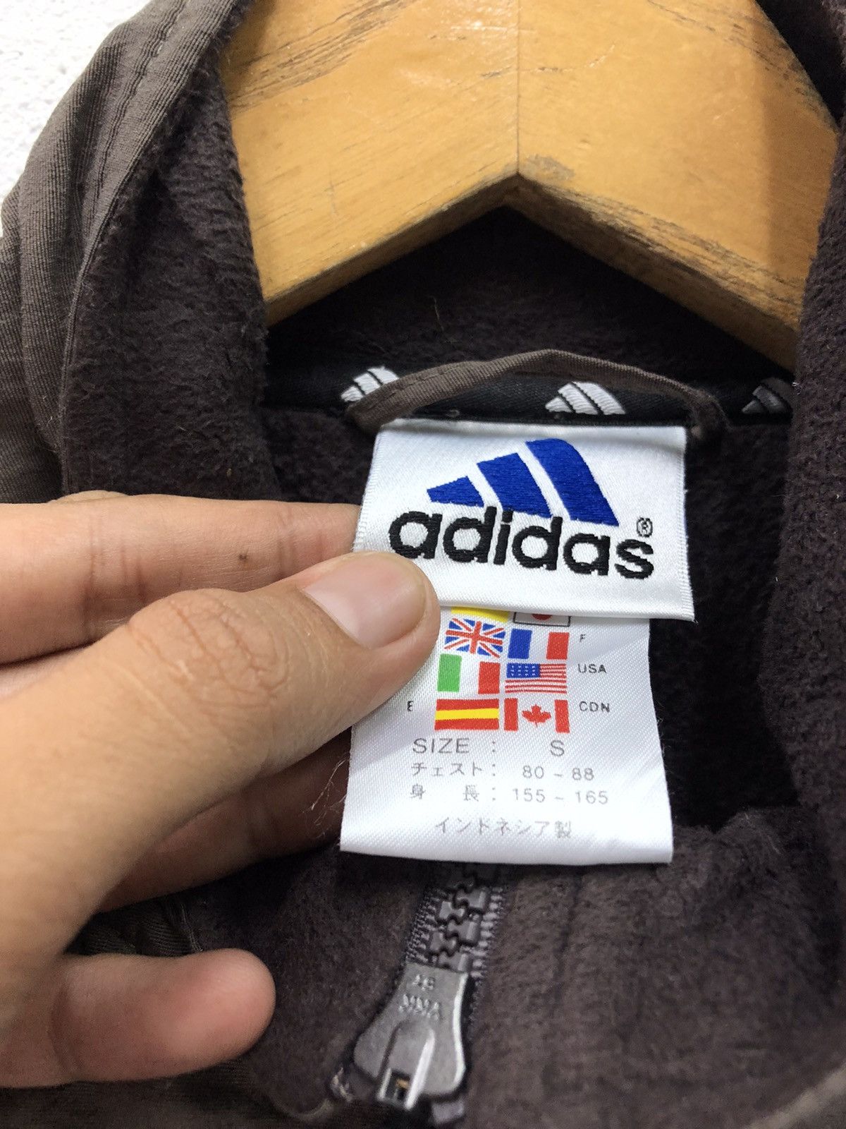 Adidas × Vintage Vintage Adidas Big Logo Fleece Jacket Size US S / EU 44-46 / 1 - 10 Thumbnail