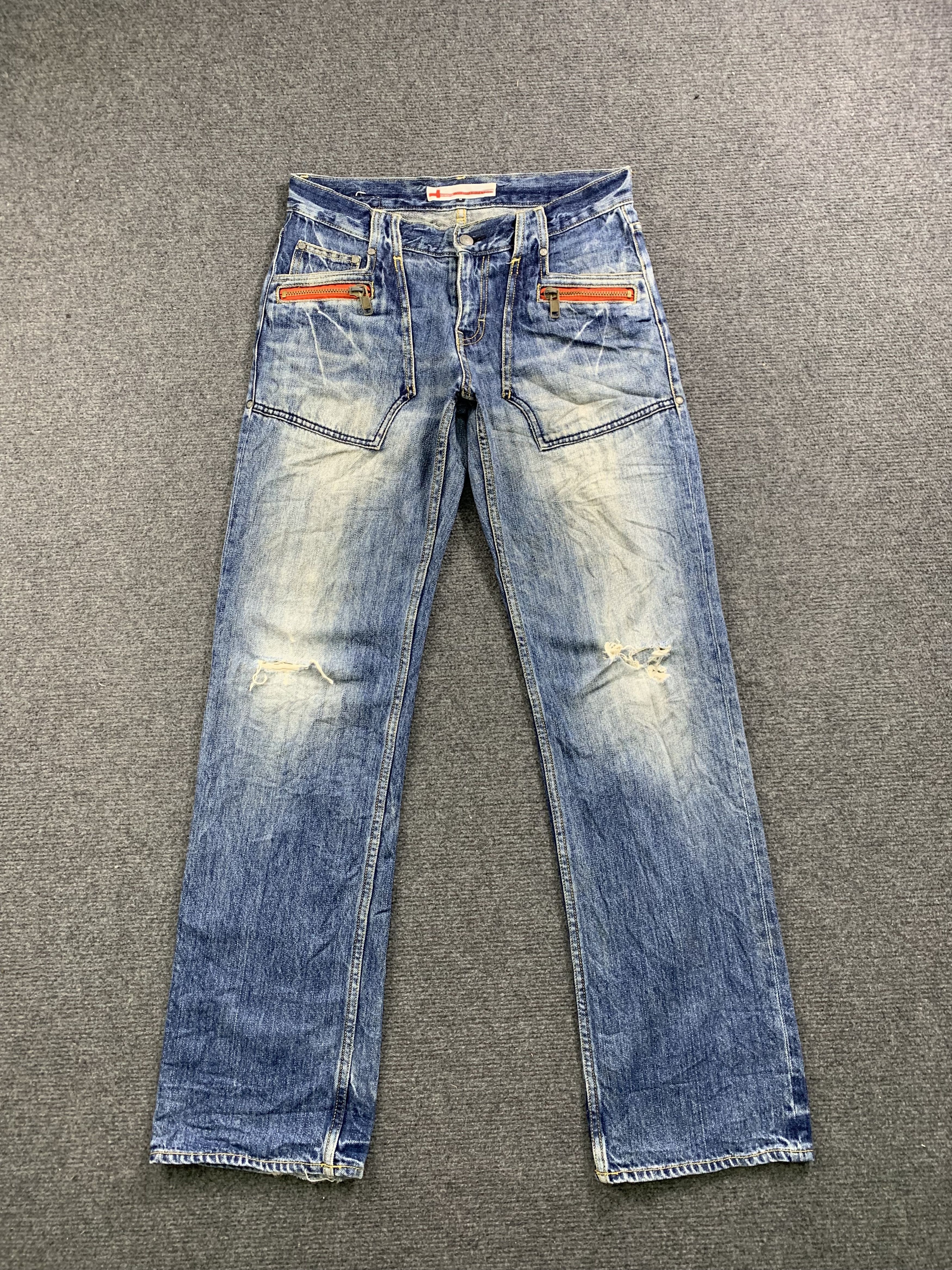 image of Vintage Genoese Flared Bootcut Jeans in Blue Denim, Men's (Size 32)