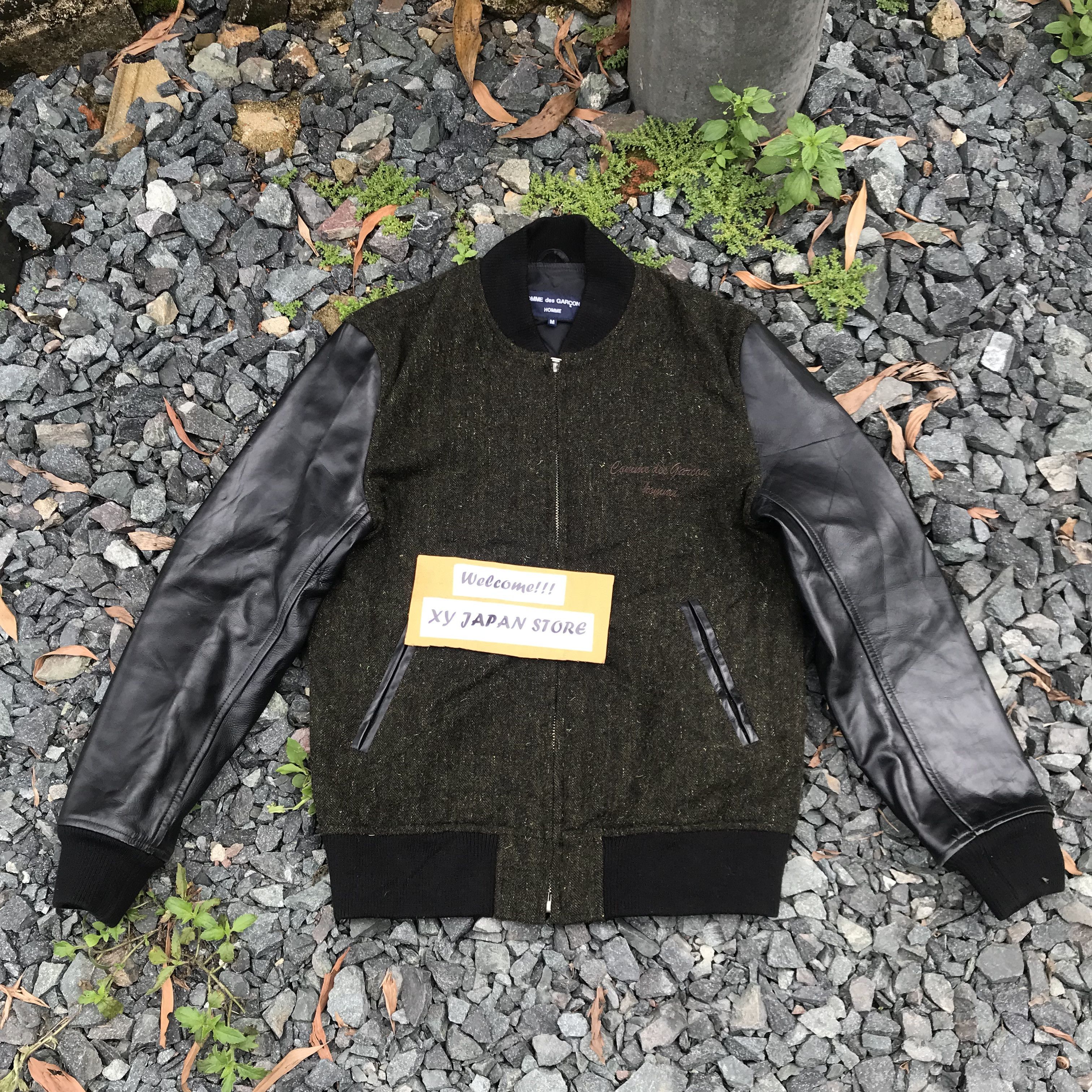 Comme des Garcons Comme Des Garcons AD2011 Varsity cowhide sleeve embroidered Size US M / EU 48-50 / 2 - 1 Thumbnail