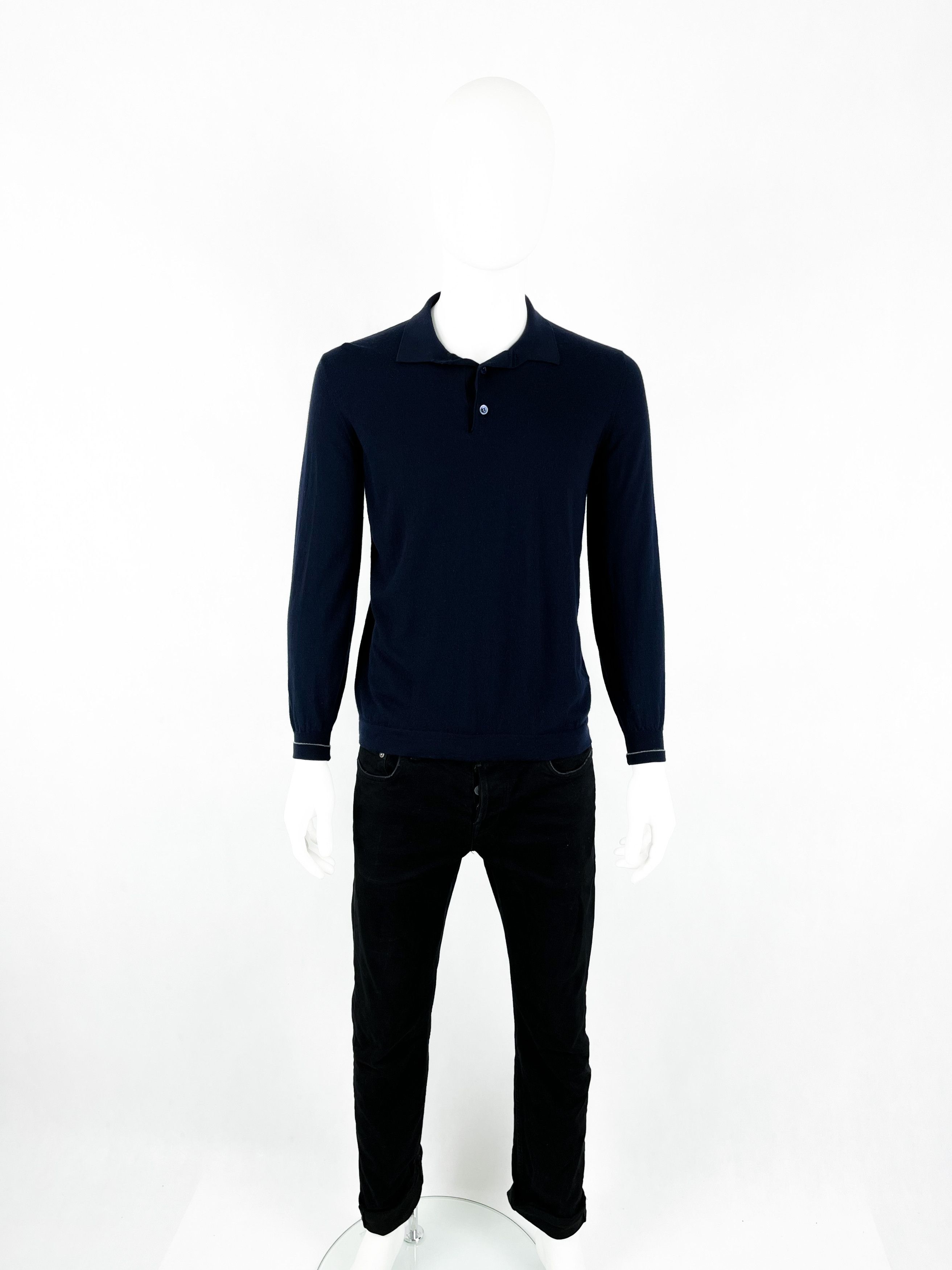 Brunello Cucinelli Brunello cucinelli navy cashmere sweater jumper Size US M / EU 48-50 / 2 - 2 Thumbnail