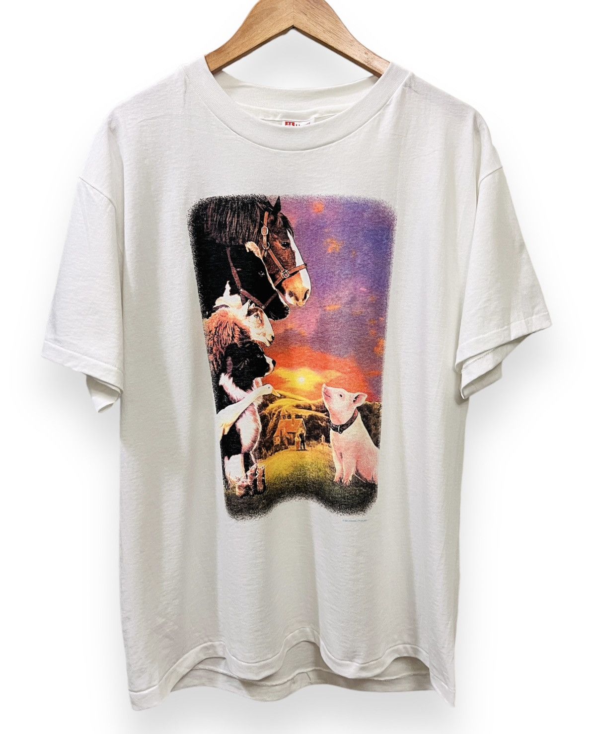 Universal Studios × Vintage Vintage 1995 Babe Movie Promo Shirt - Large Size US L / EU 52-54 / 3 - 1 Thumbnail
