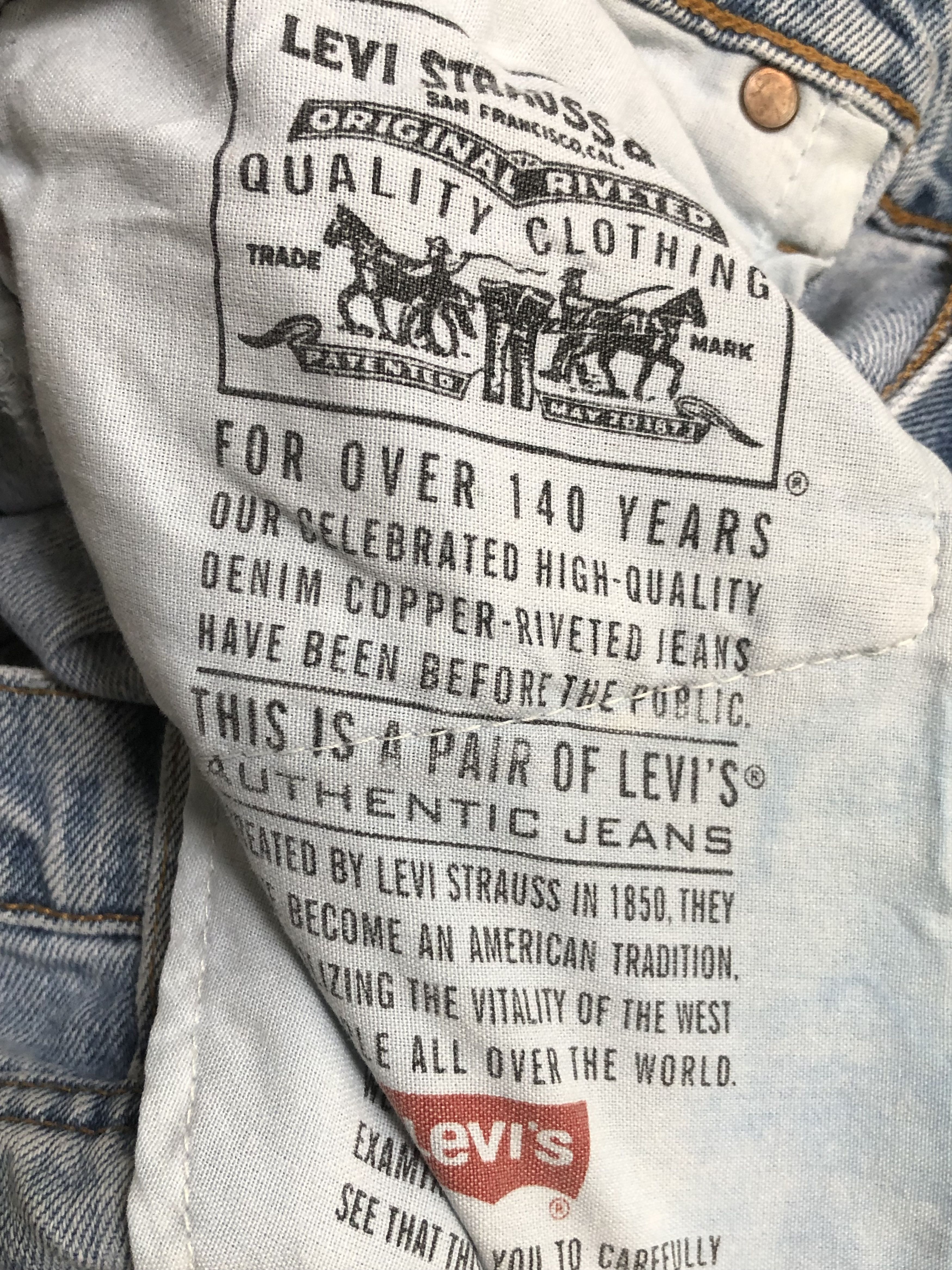 Jean × Levi's × Vintage Vintage 90s Levis 551 Tapered Leg Jeans L570 Size US 34 / EU 50 - 12 Thumbnail