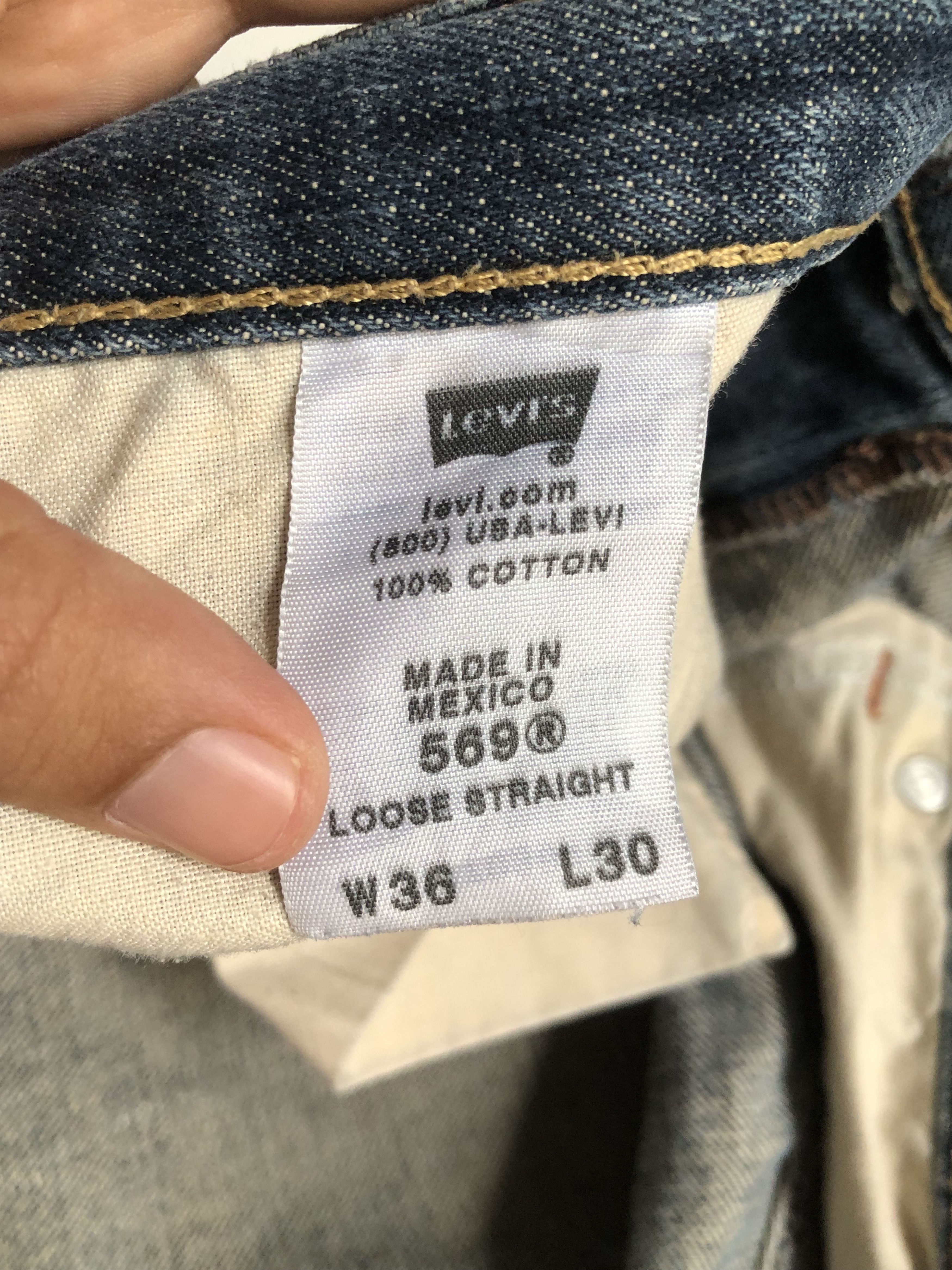 Levi's × Vintage Vintage Levis 569 Loose Straight Fit Denim Jeans L408 Size US 36 / EU 52 - 13 Thumbnail